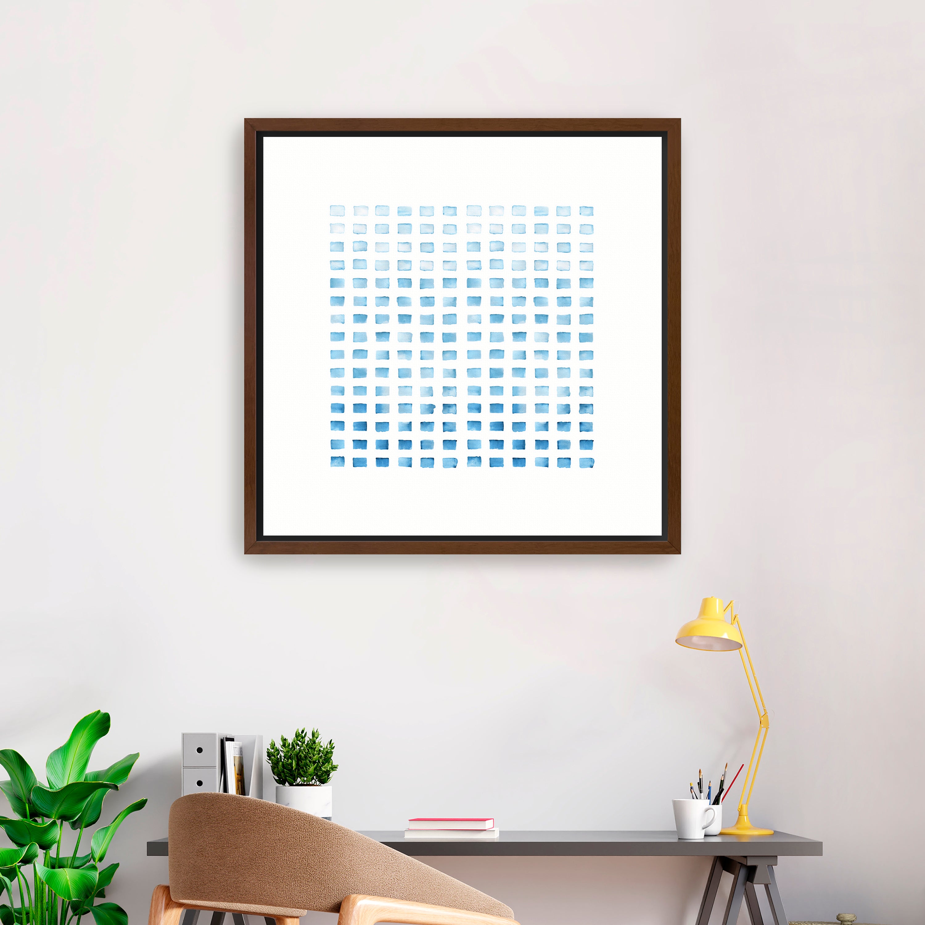 WC Blocks Light Blue Canvas Giclee