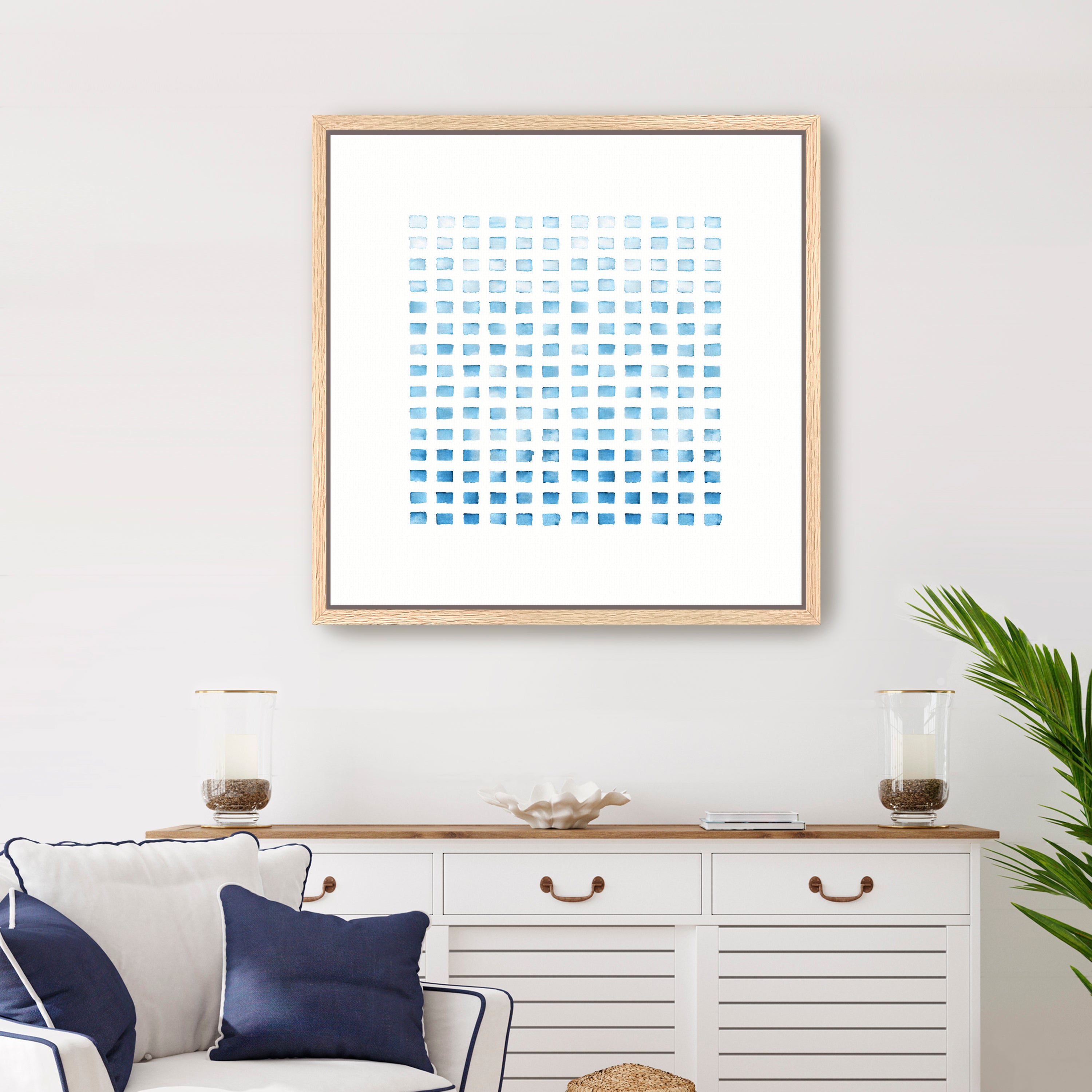 WC Blocks Light Blue Canvas Giclee