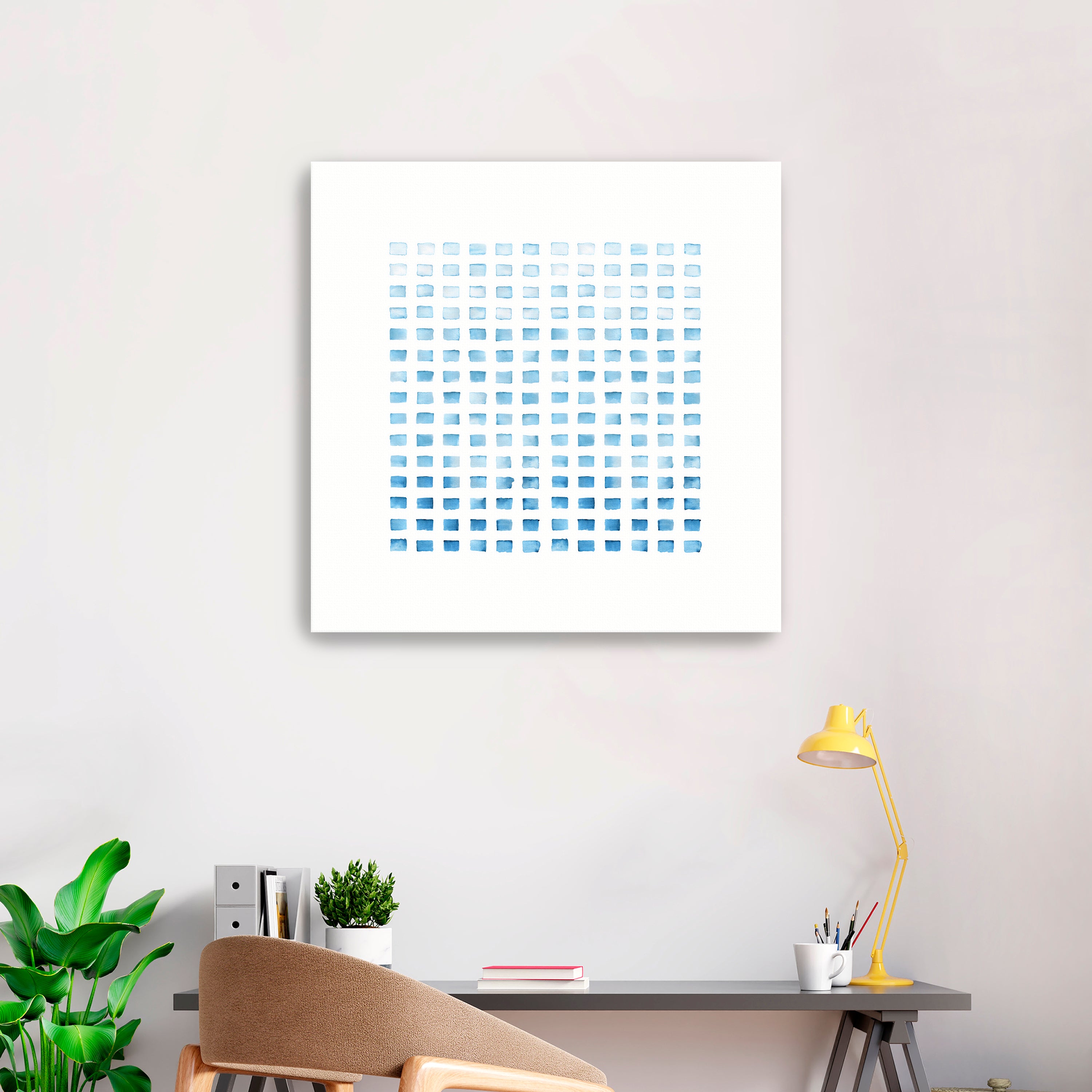 WC Blocks Light Blue Canvas Giclee