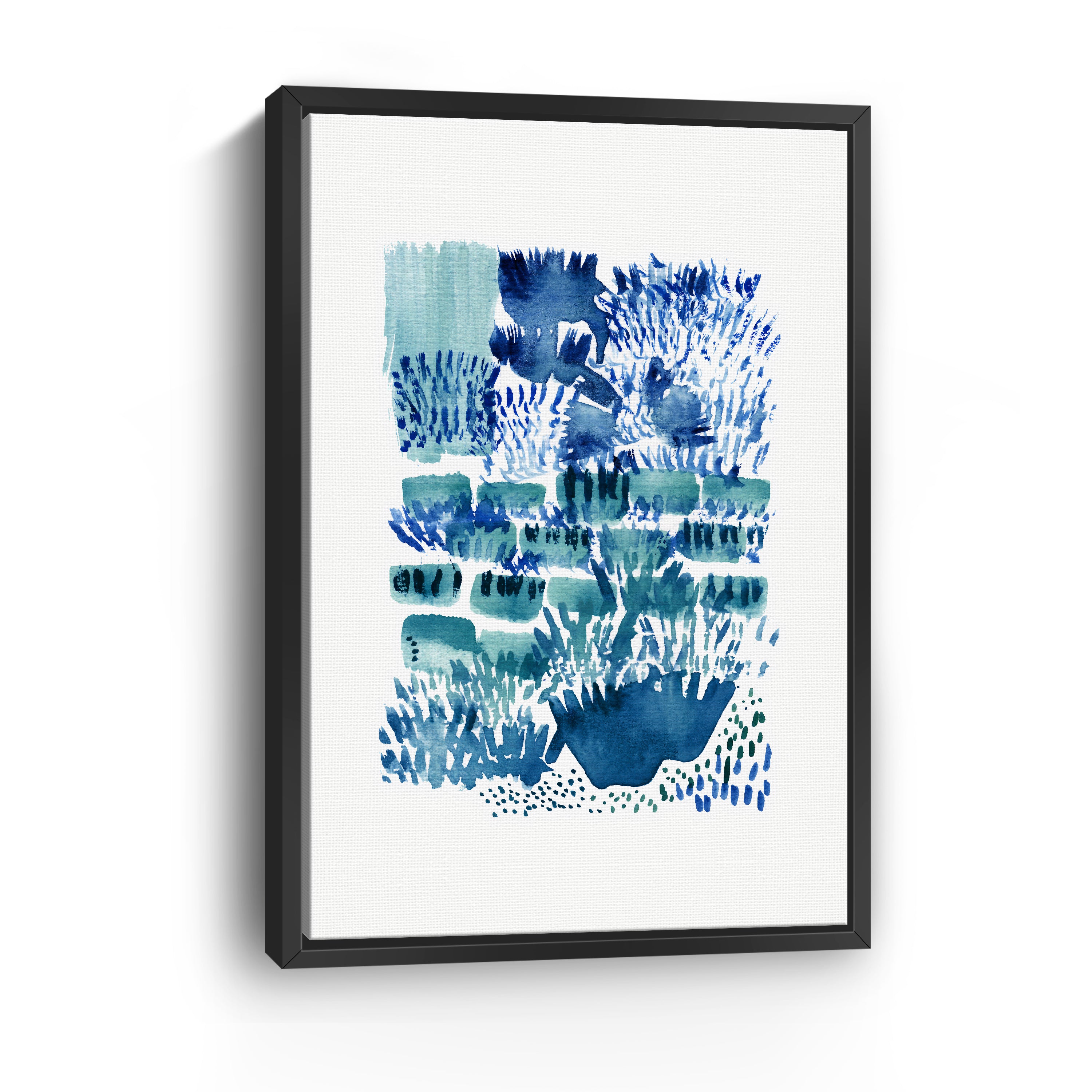 Green Blue White - Garden Waters 01 Canvas Giclee