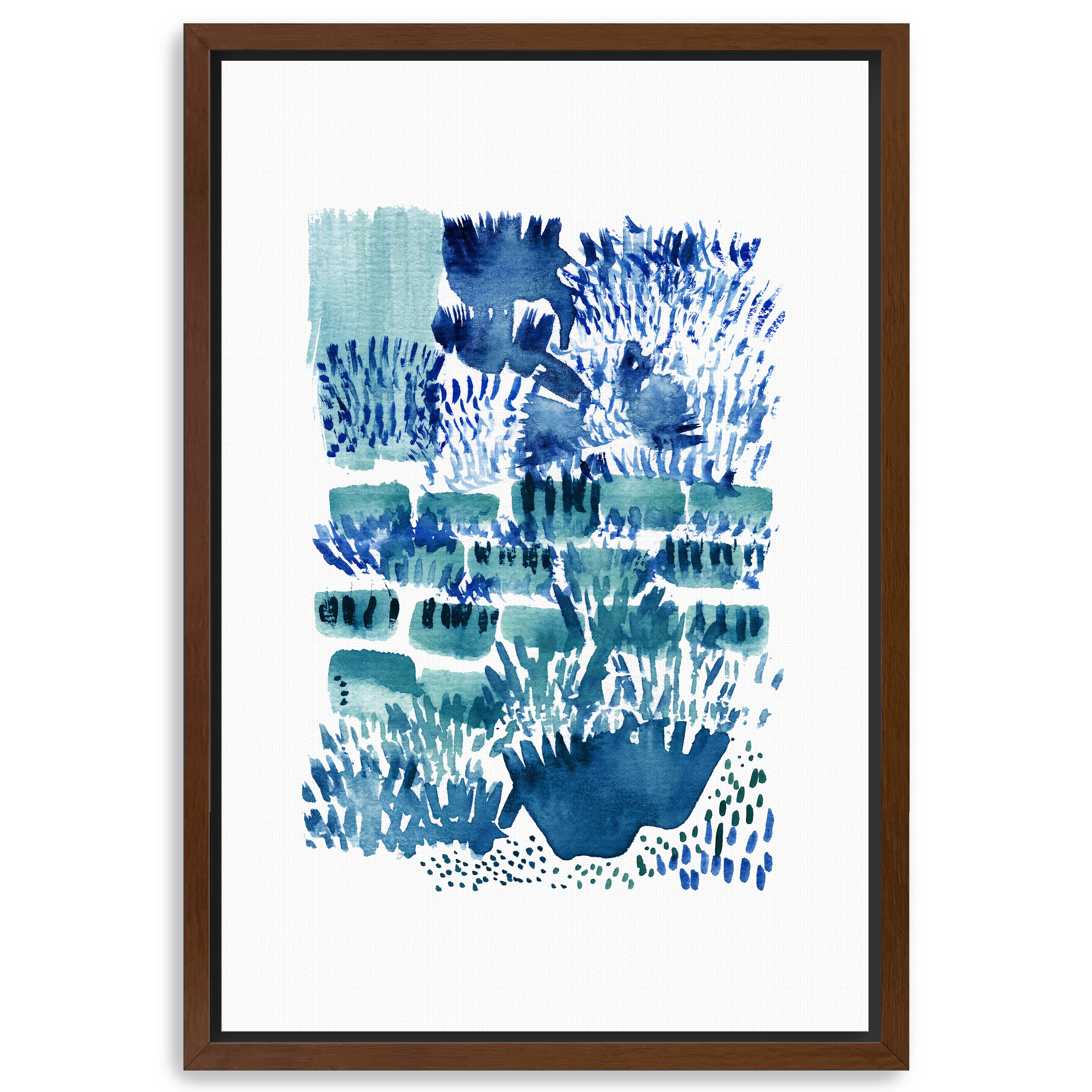 Green Blue White - Garden Waters 01 Canvas Giclee
