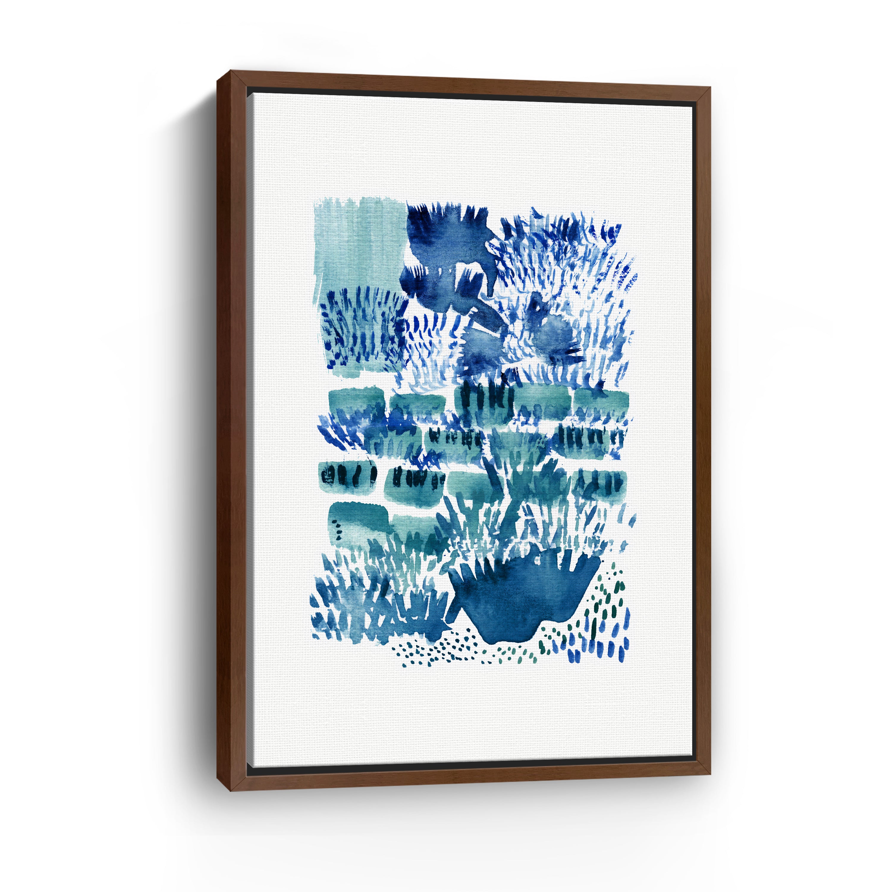 Green Blue White - Garden Waters 01 Canvas Giclee