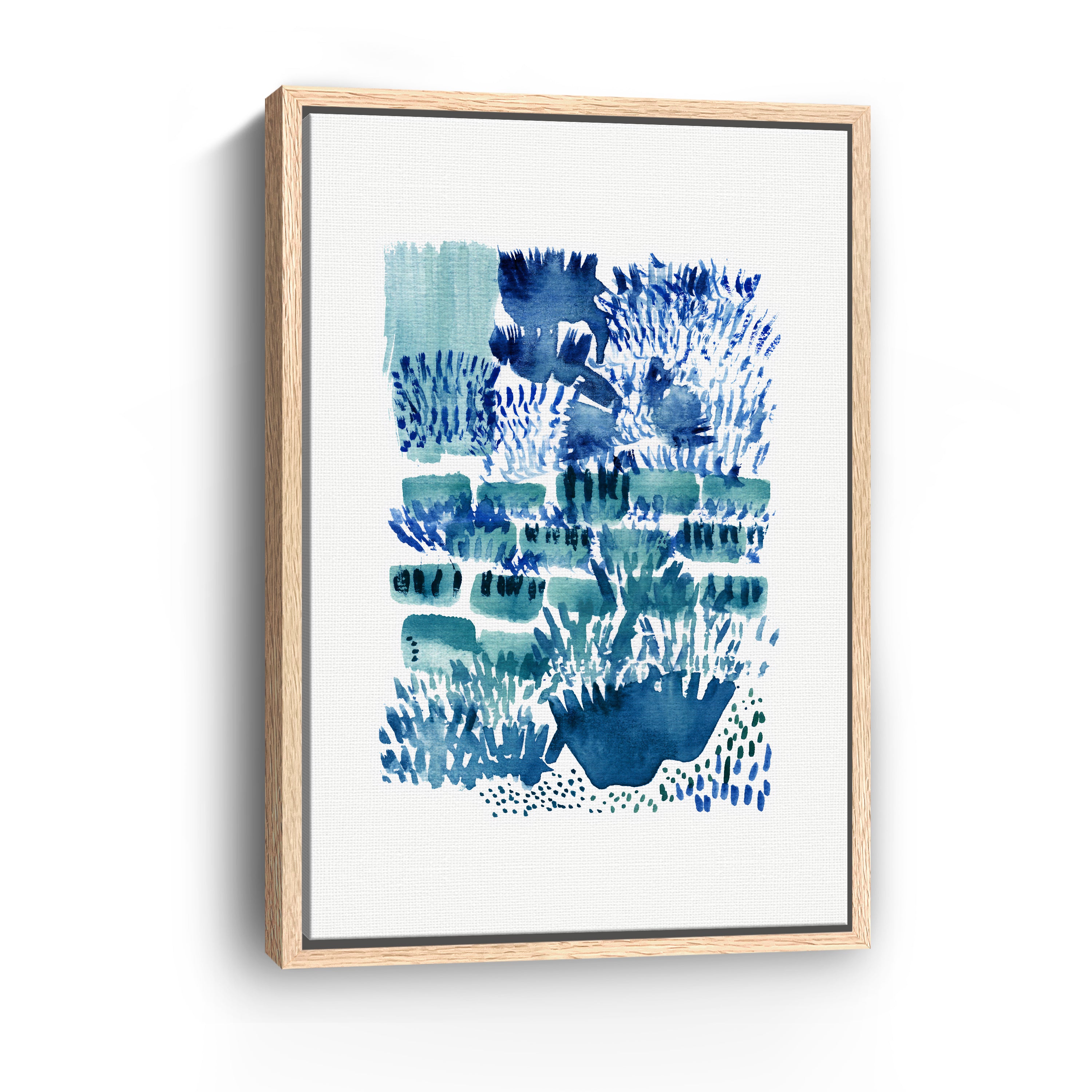 Green Blue White - Garden Waters 01 Canvas Giclee