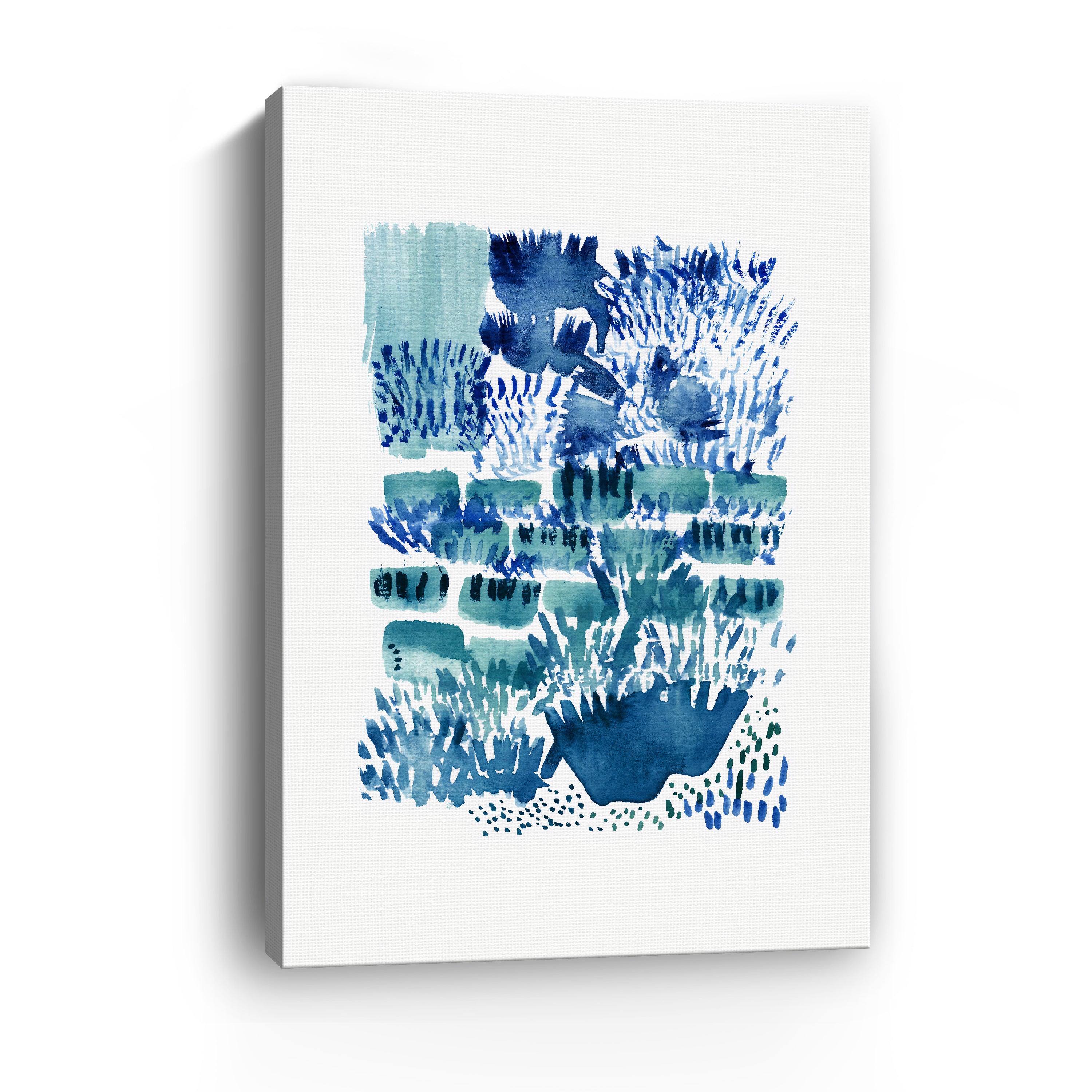 Green Blue White - Garden Waters 01 Canvas Giclee