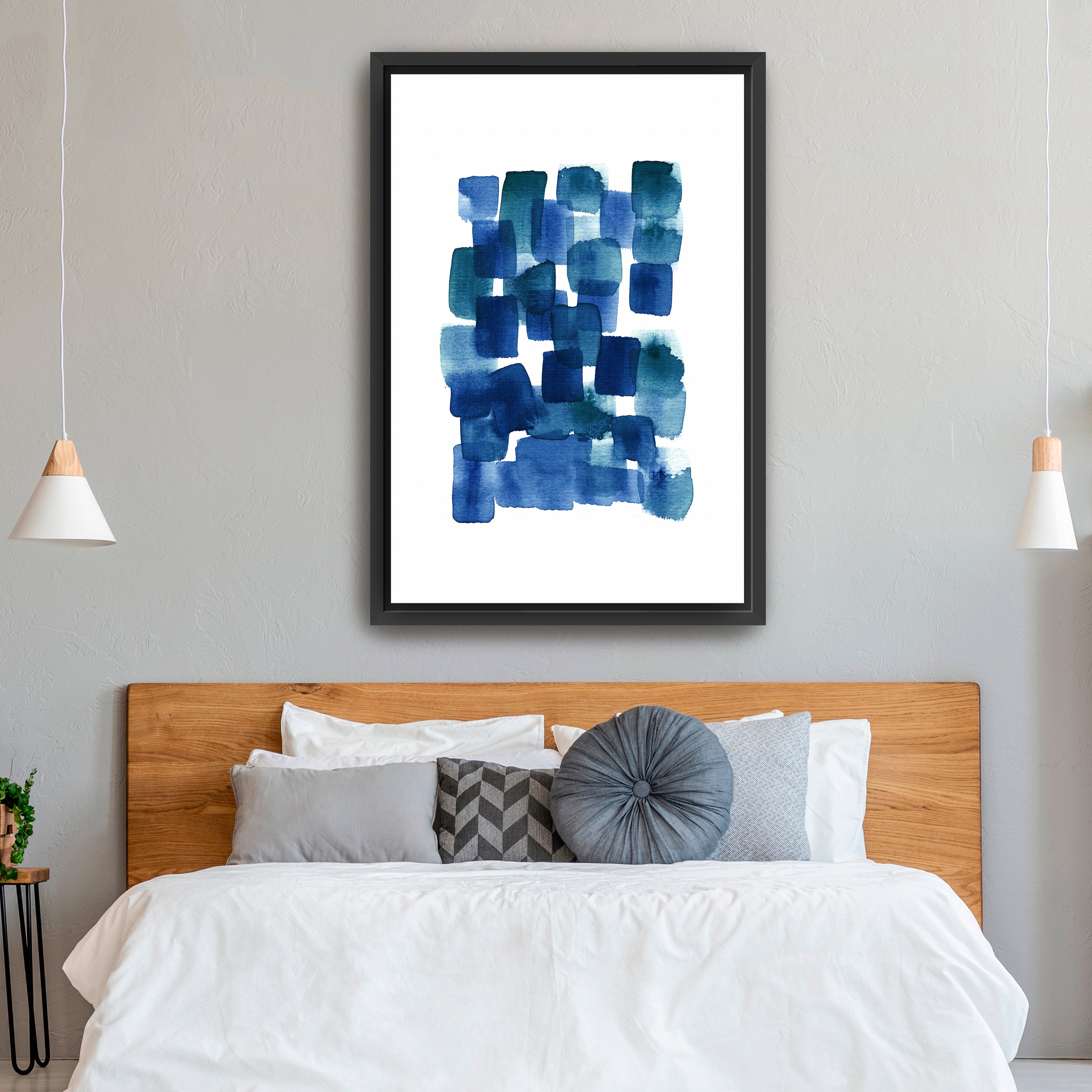 Green Blue White - Garden Waters 02 Canvas Giclee