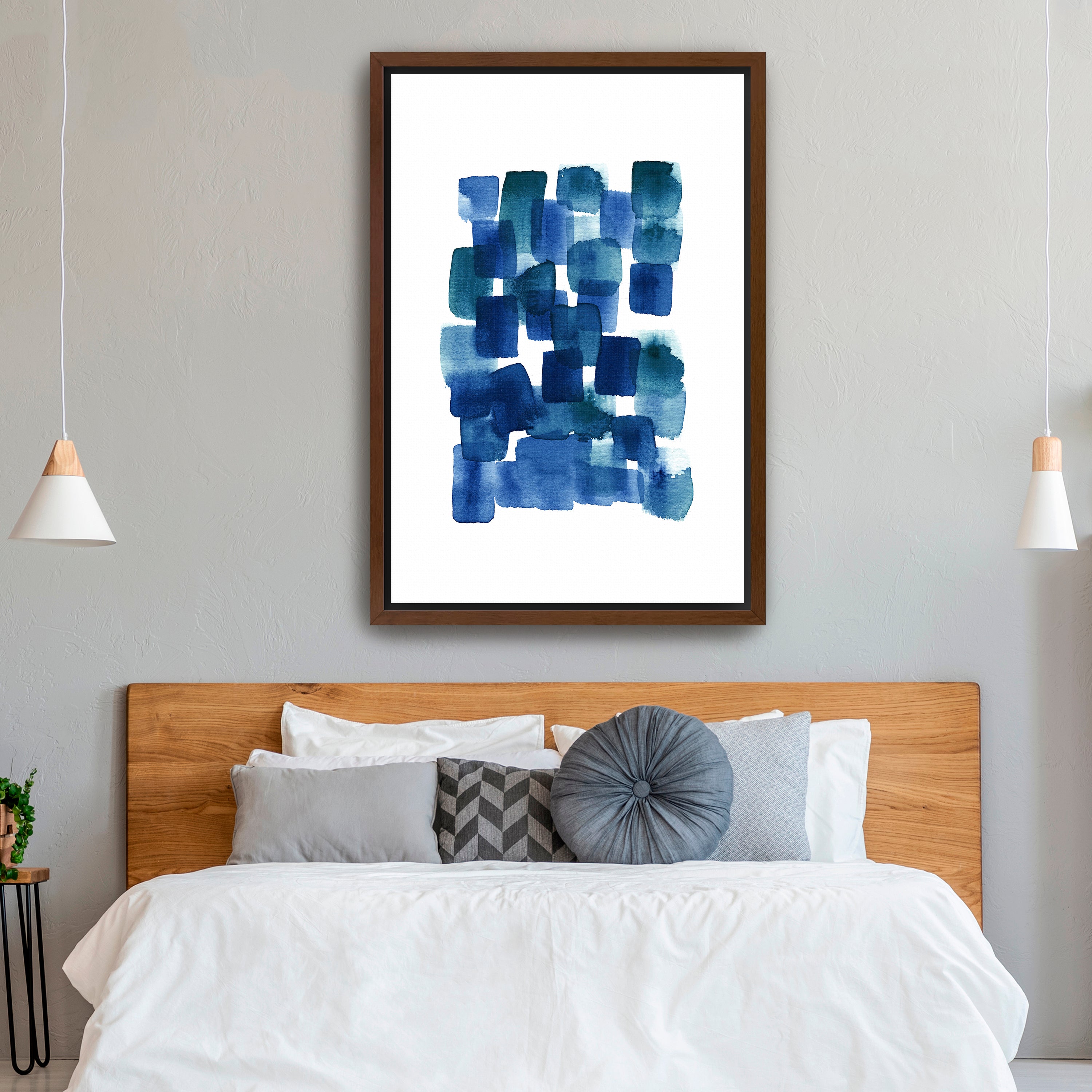 Green Blue White - Garden Waters 02 Canvas Giclee