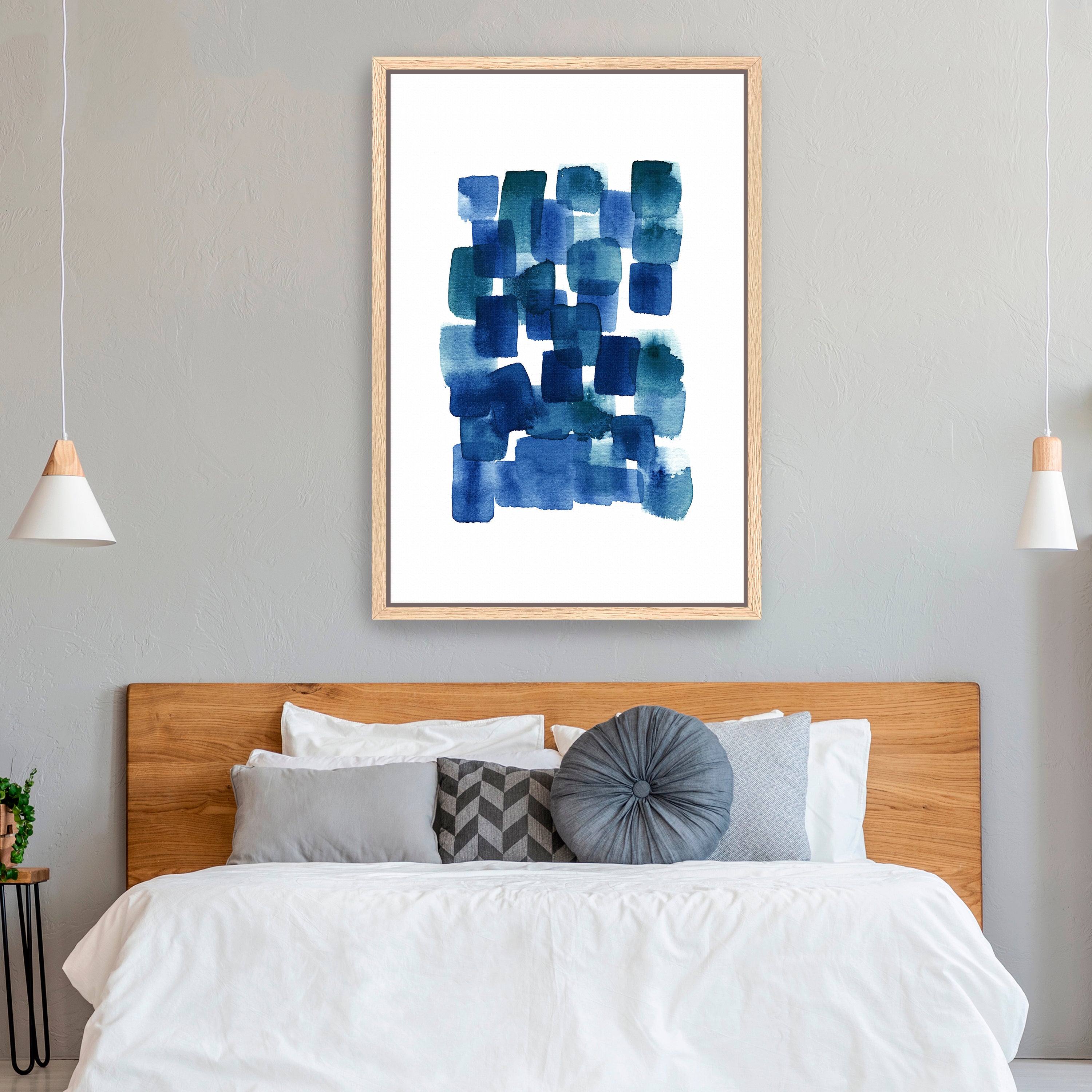 Green Blue White - Garden Waters 02 Canvas Giclee