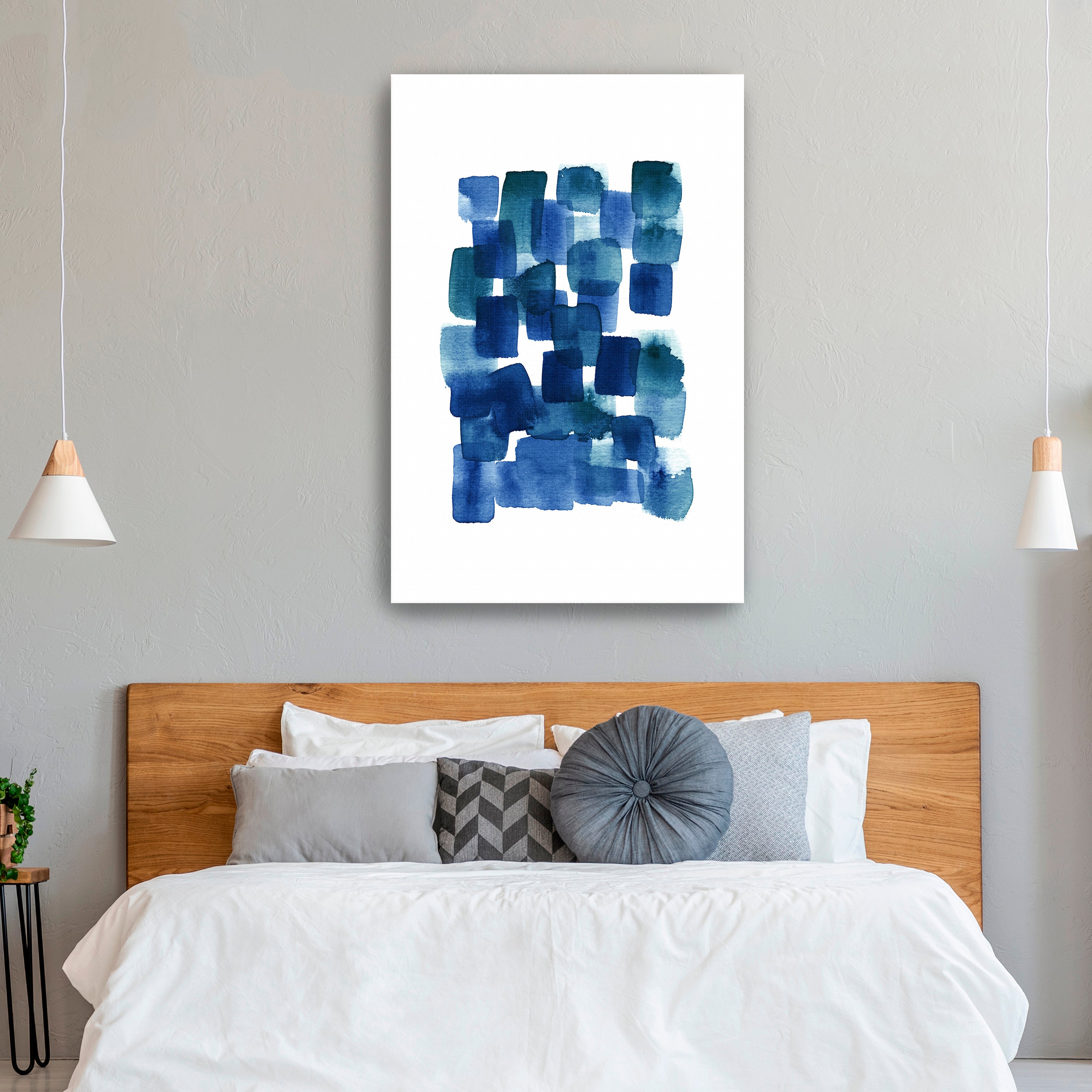 Green Blue White - Garden Waters 02 Canvas Giclee