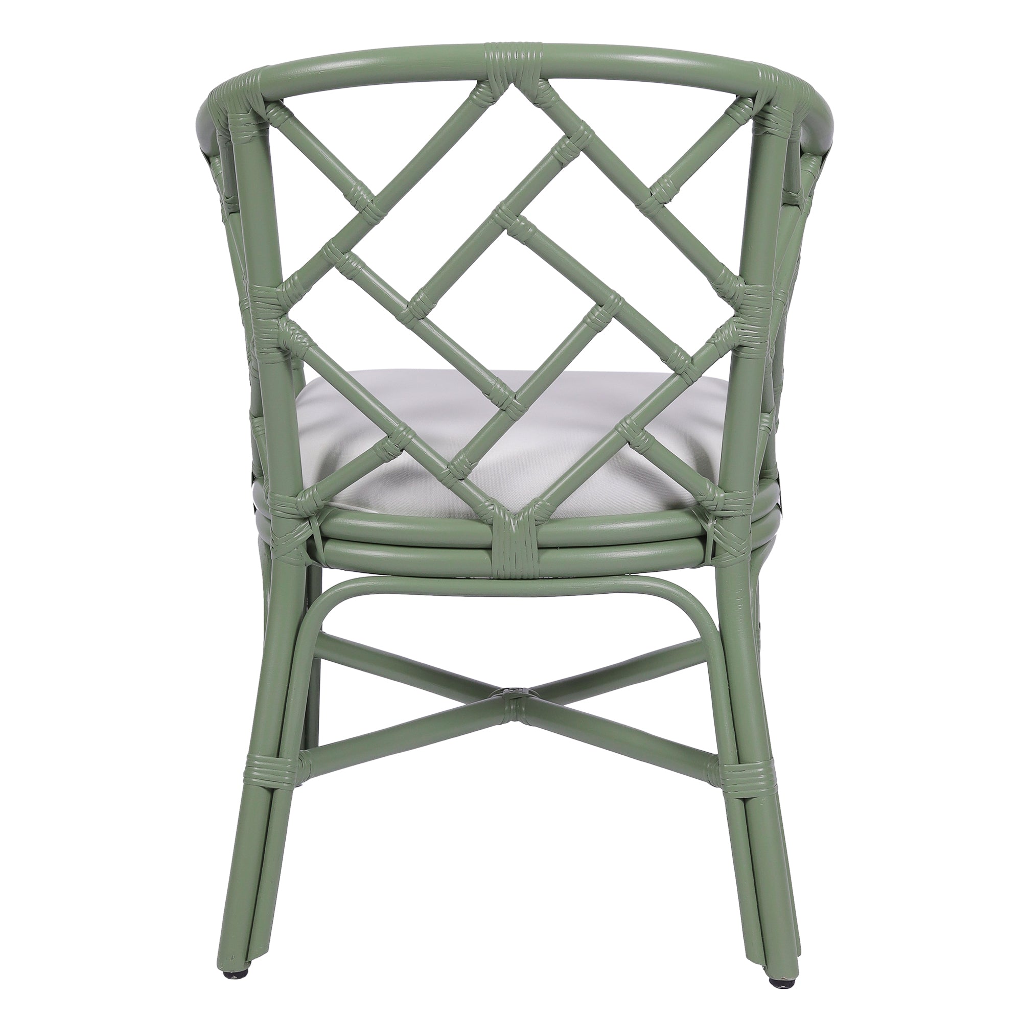 Hilton Chippendale Rattan Barrel Chair, 33.5"H