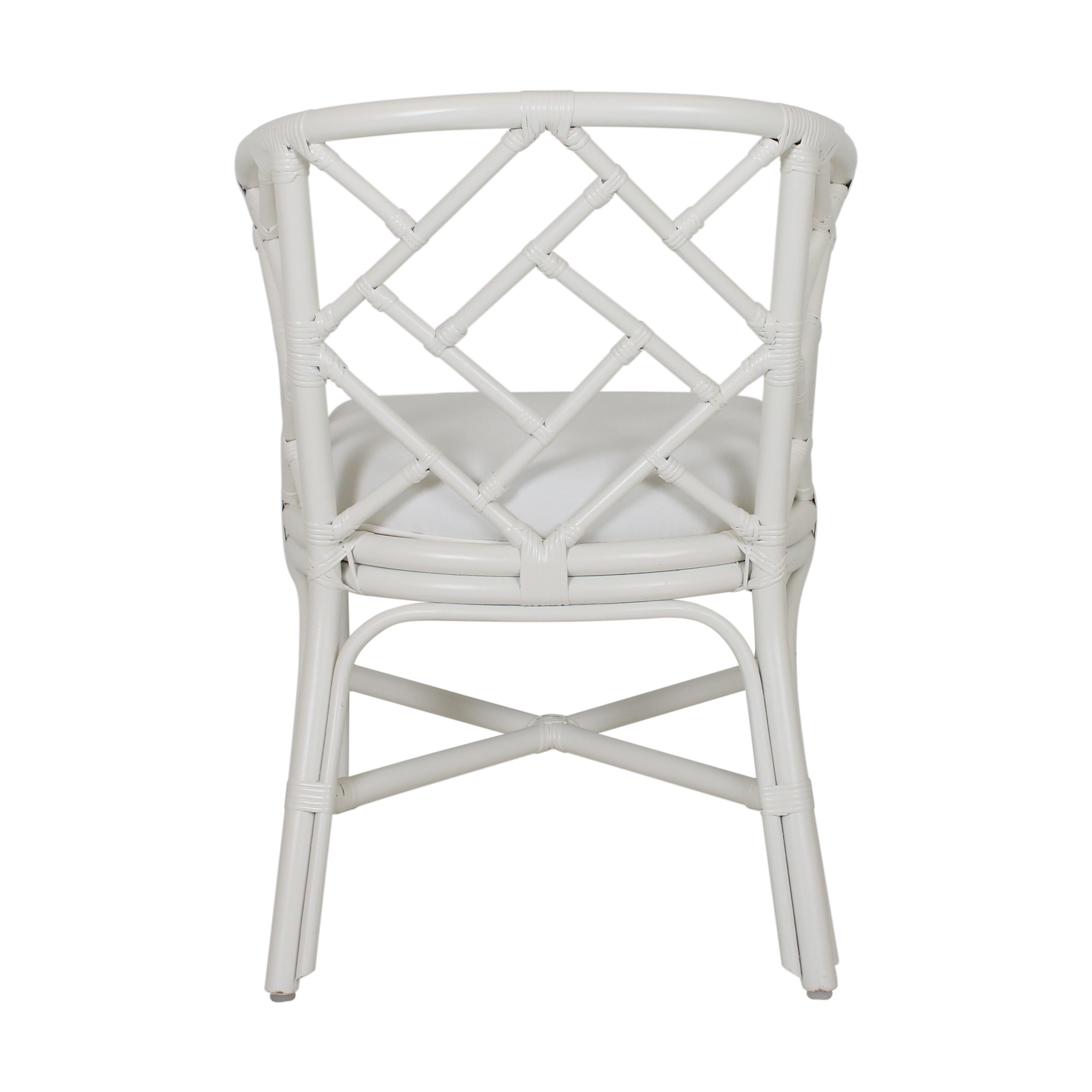 Hilton Chippendale Rattan Barrel Chair, 33.5"H