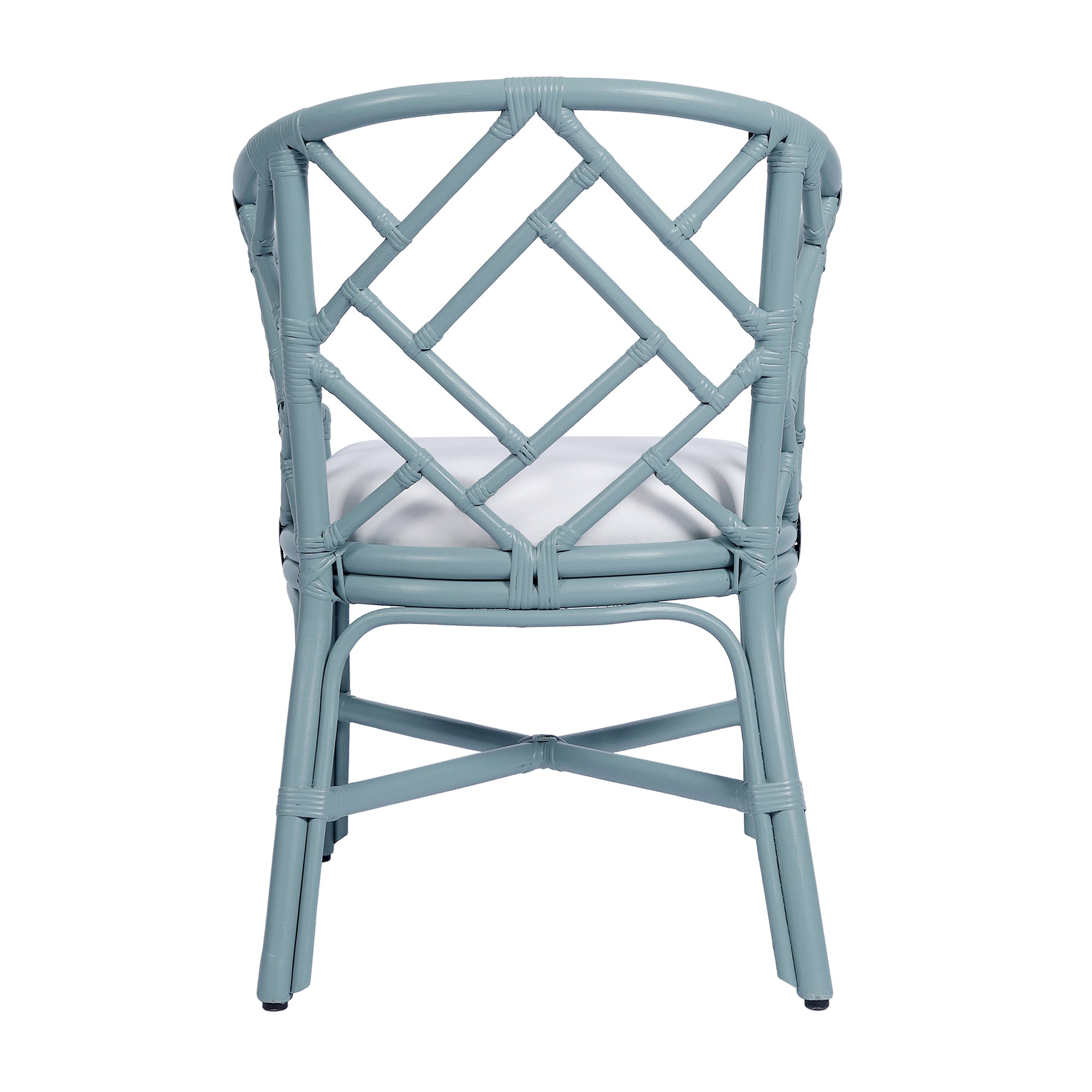 Hilton Chippendale Rattan Barrel Chair, 33.5"H