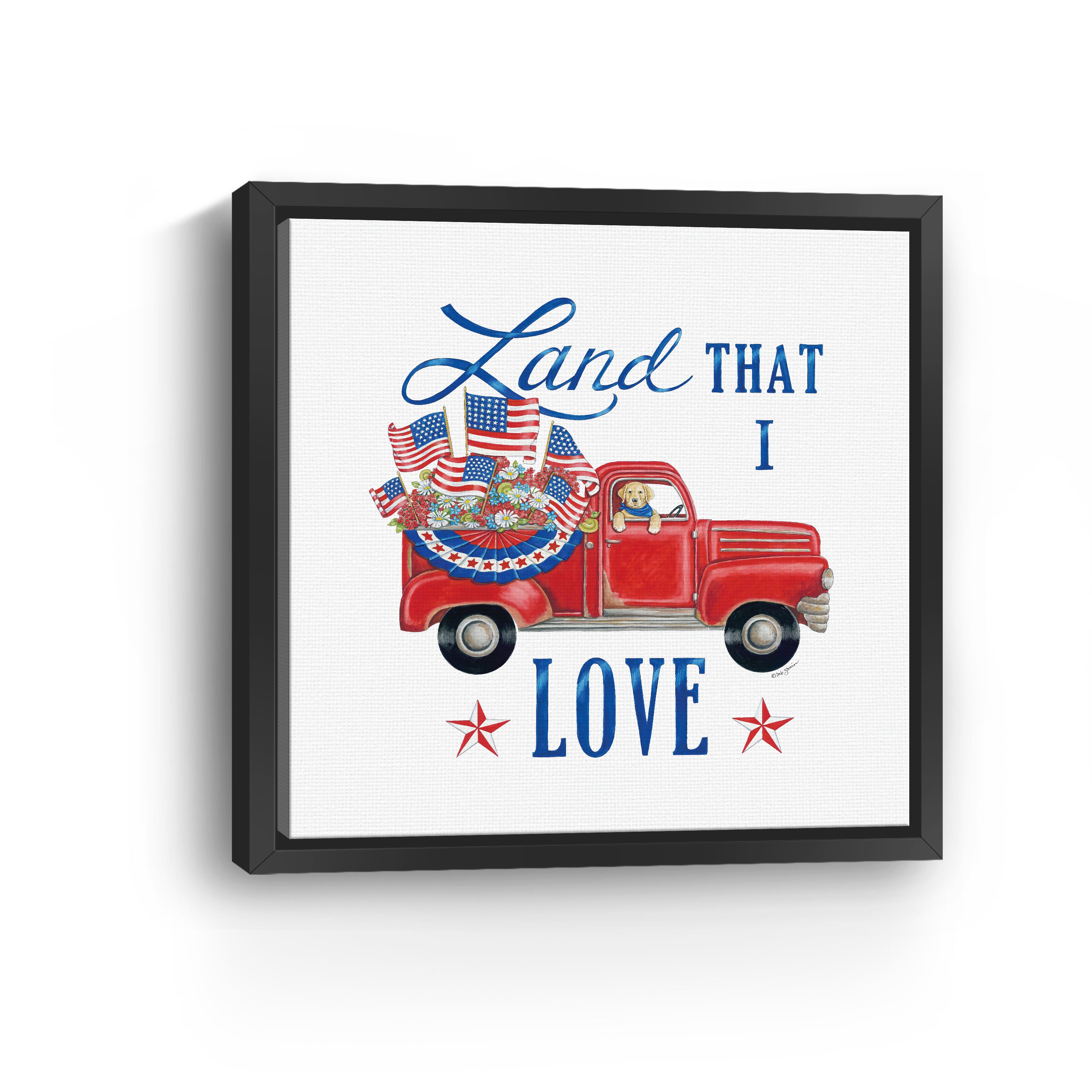Land That I Love Canvas Giclee, Red/White/Blue