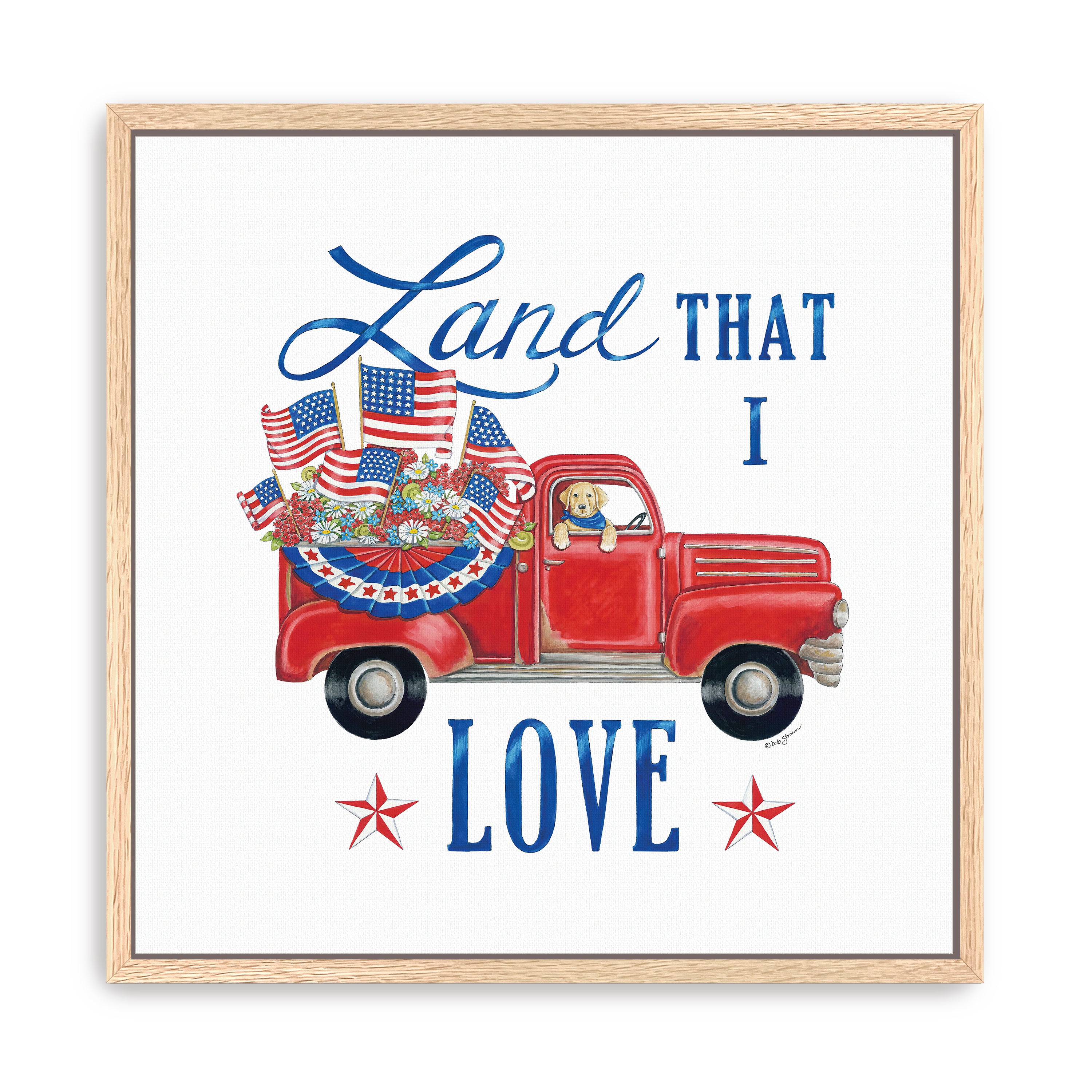 Land That I Love Canvas Giclee, Red/White/Blue
