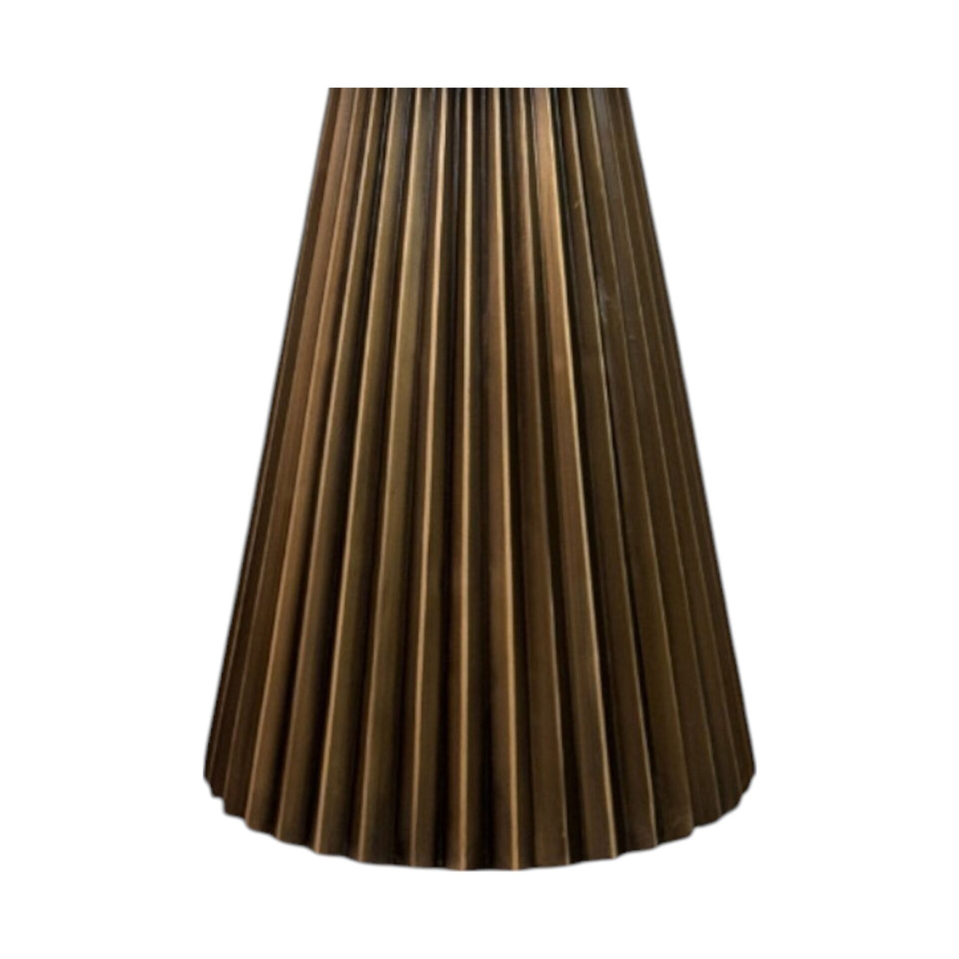 Harmony Groove Round Mango Wood Dining Table Black Honed Top with Brass Base
