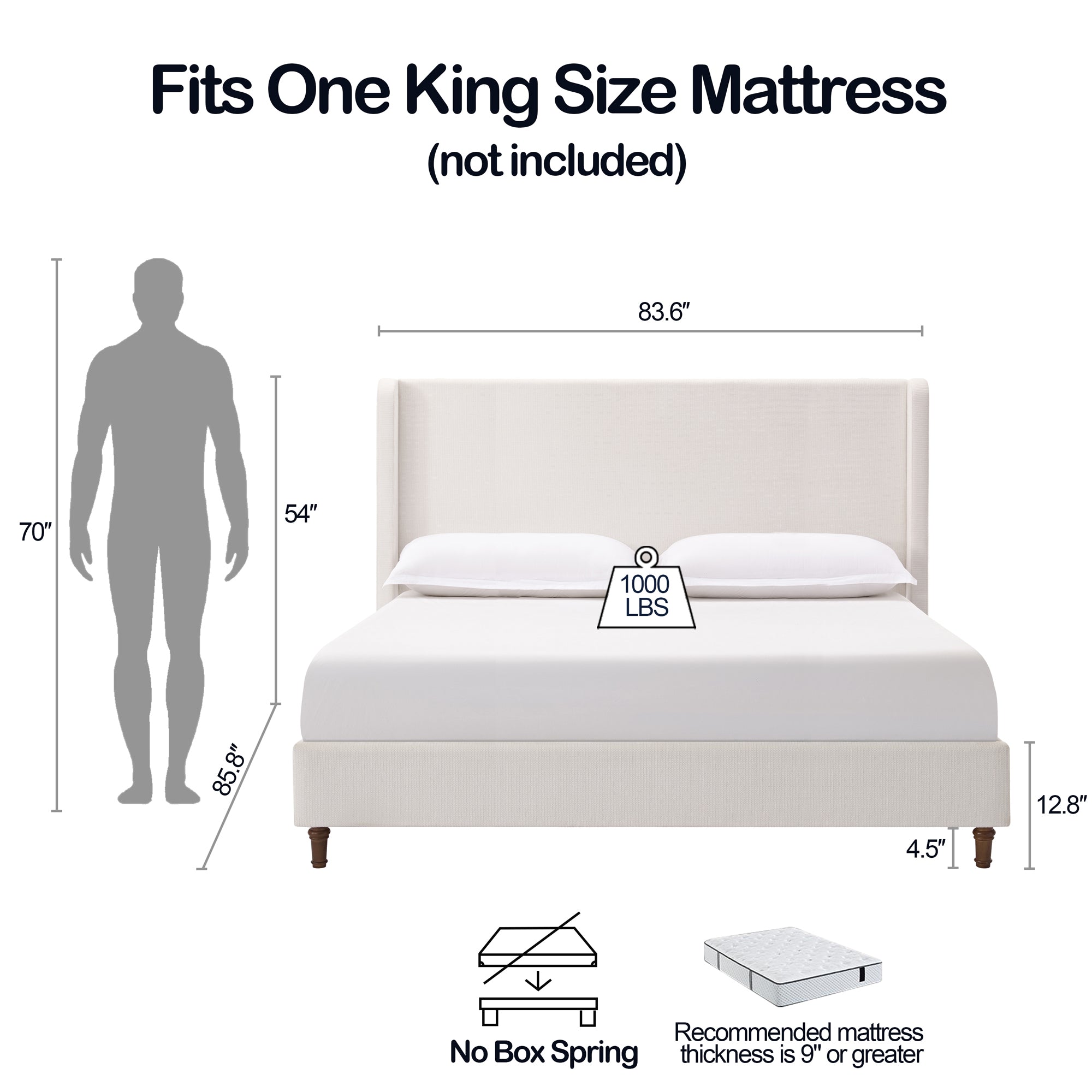 Harper Tall Headboard Upholstered Bed