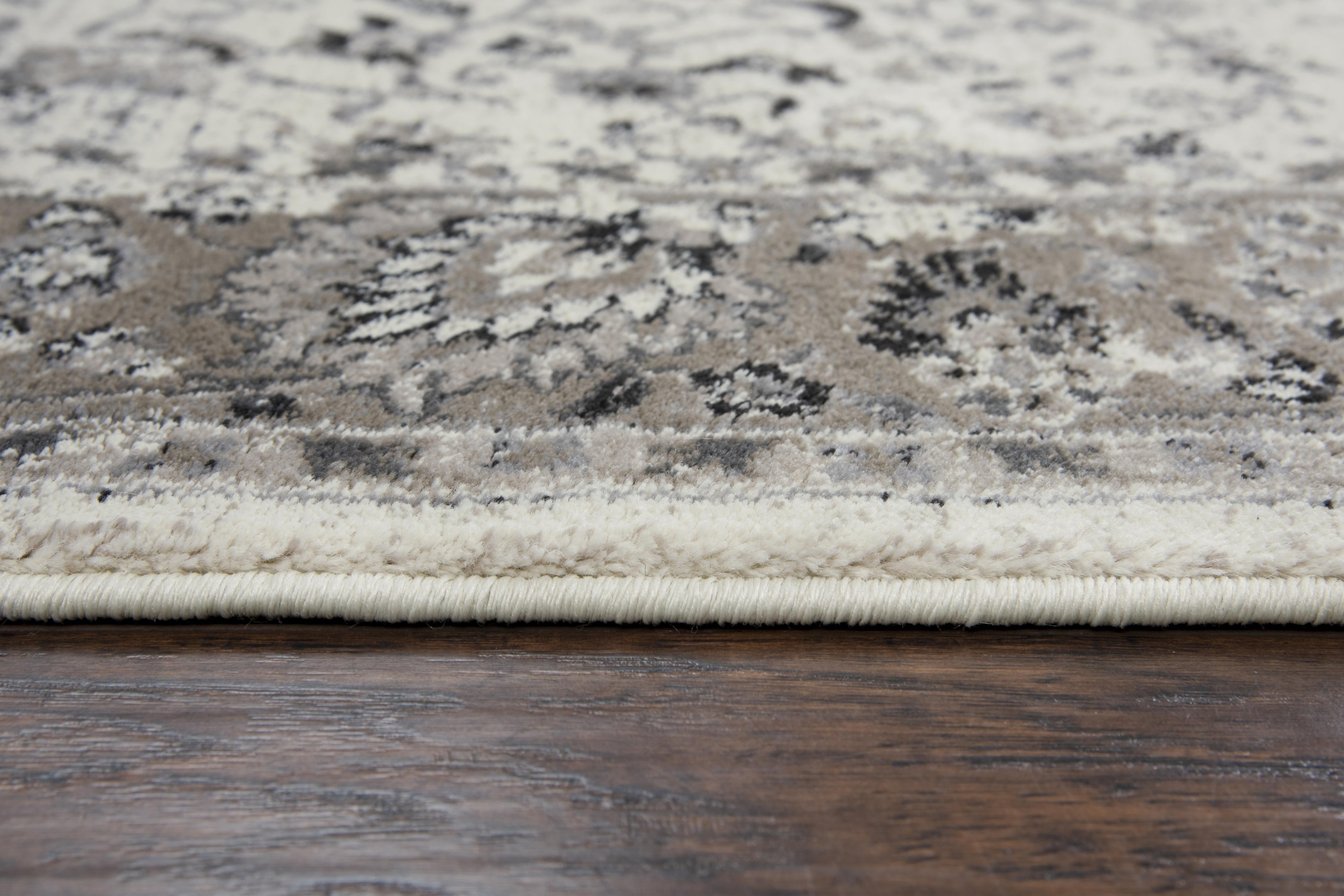Power Loomed Broken Medallion Area Rug