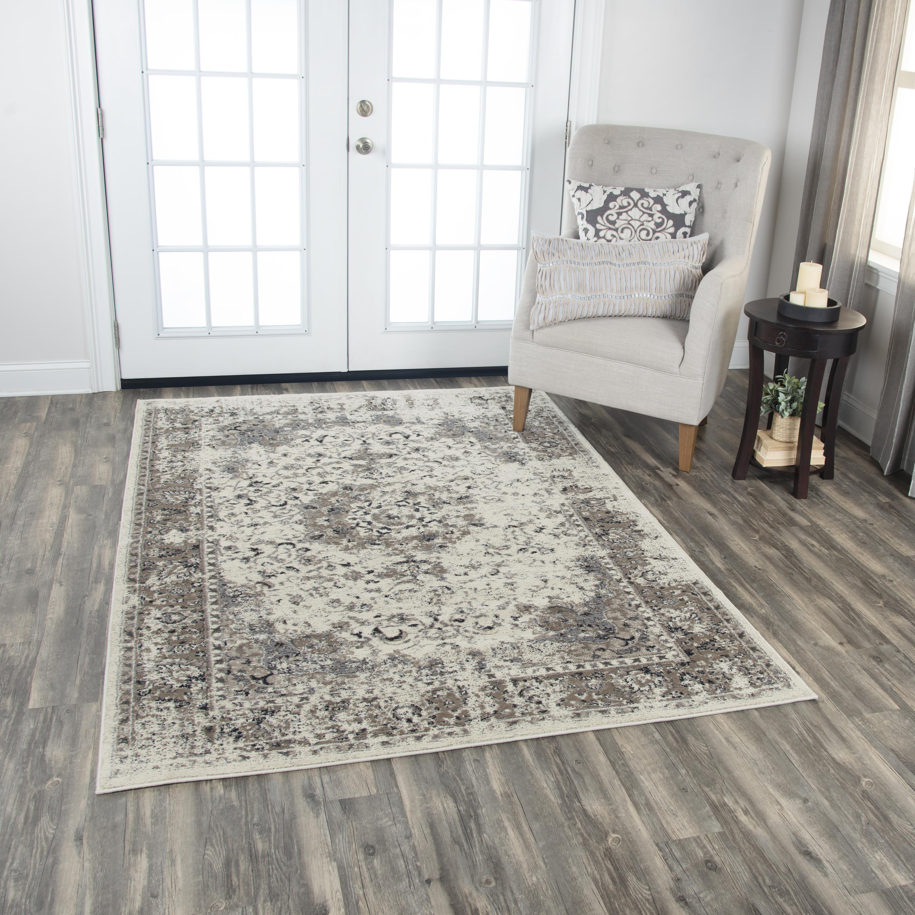 Power Loomed Broken Medallion Area Rug