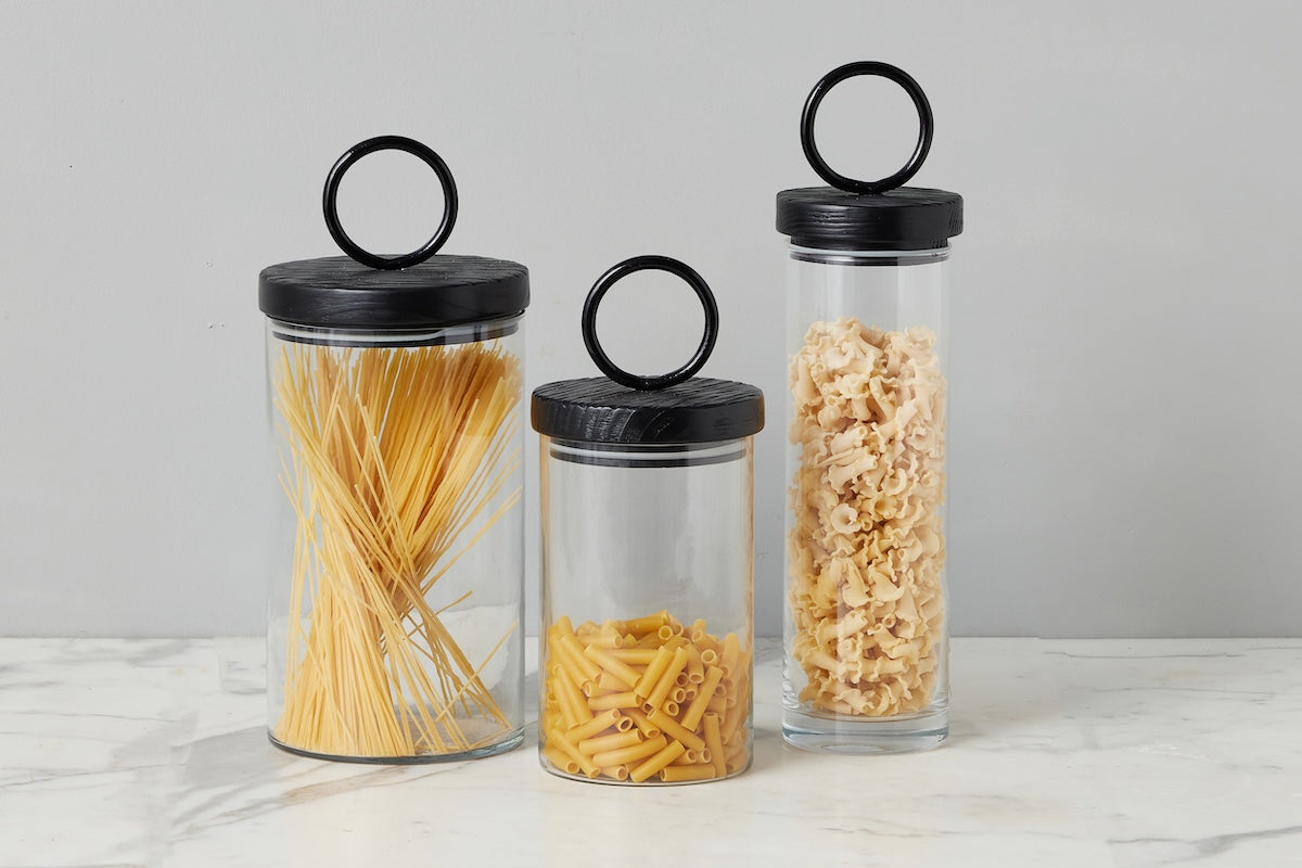 Glass Canister, Set of 3