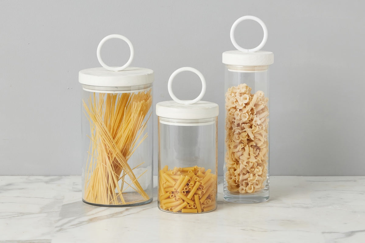 Glass Canister, Set of 3