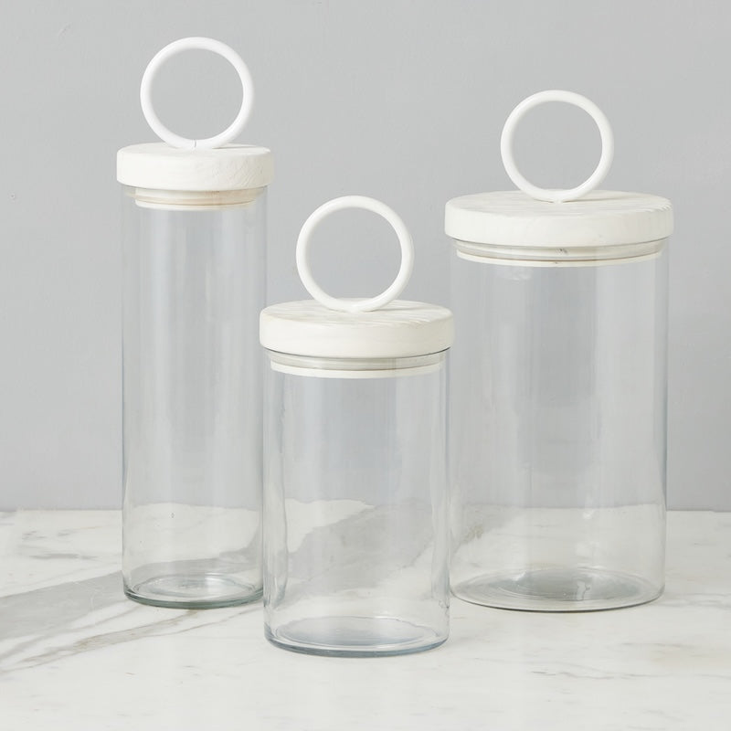 Glass Canister, Set of 3