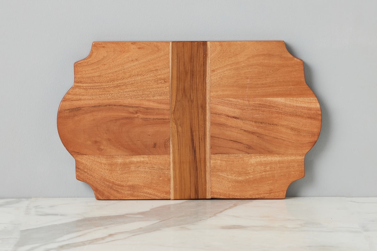Trefoil Wood Cheese Board, Natural, Set of 2