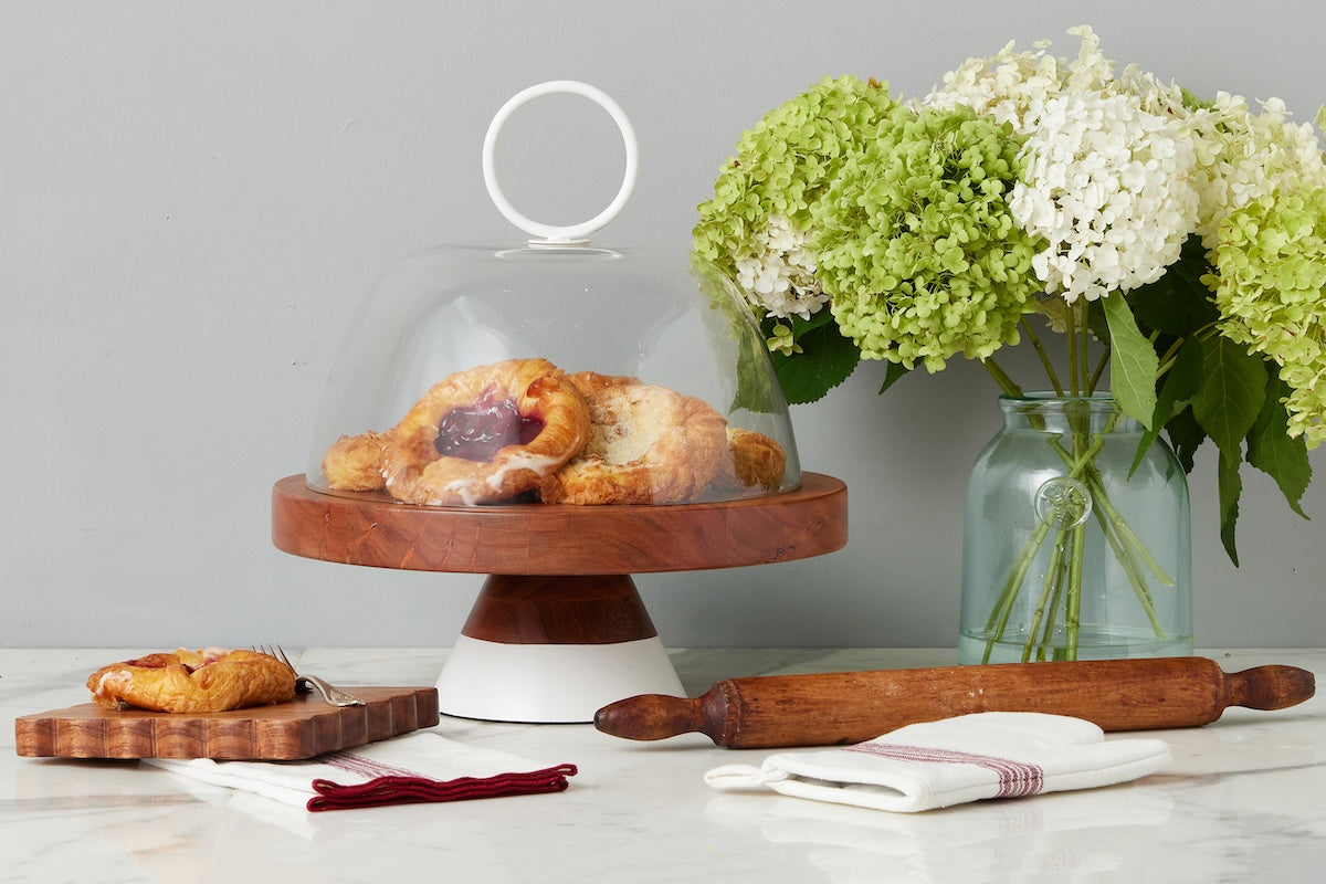 Colorblock Modern White Cake Stand