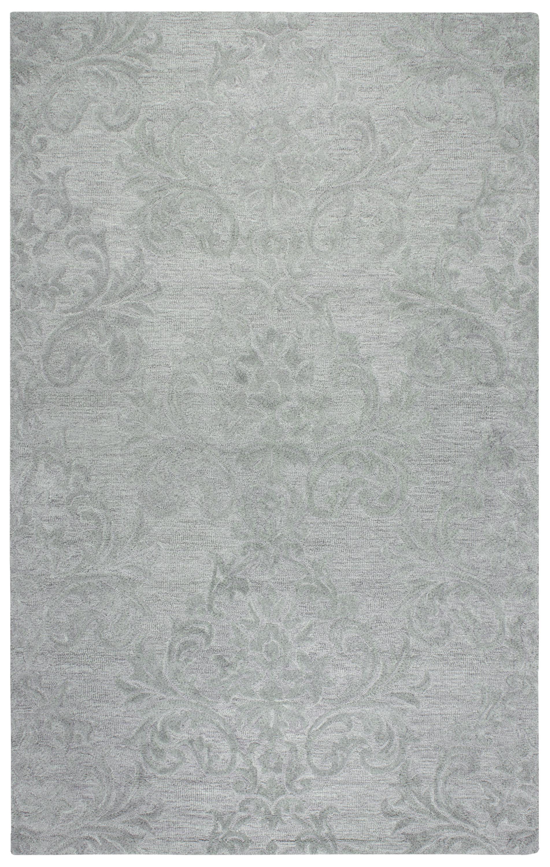 Hand Tufted 100% Wool Damask Area Rug