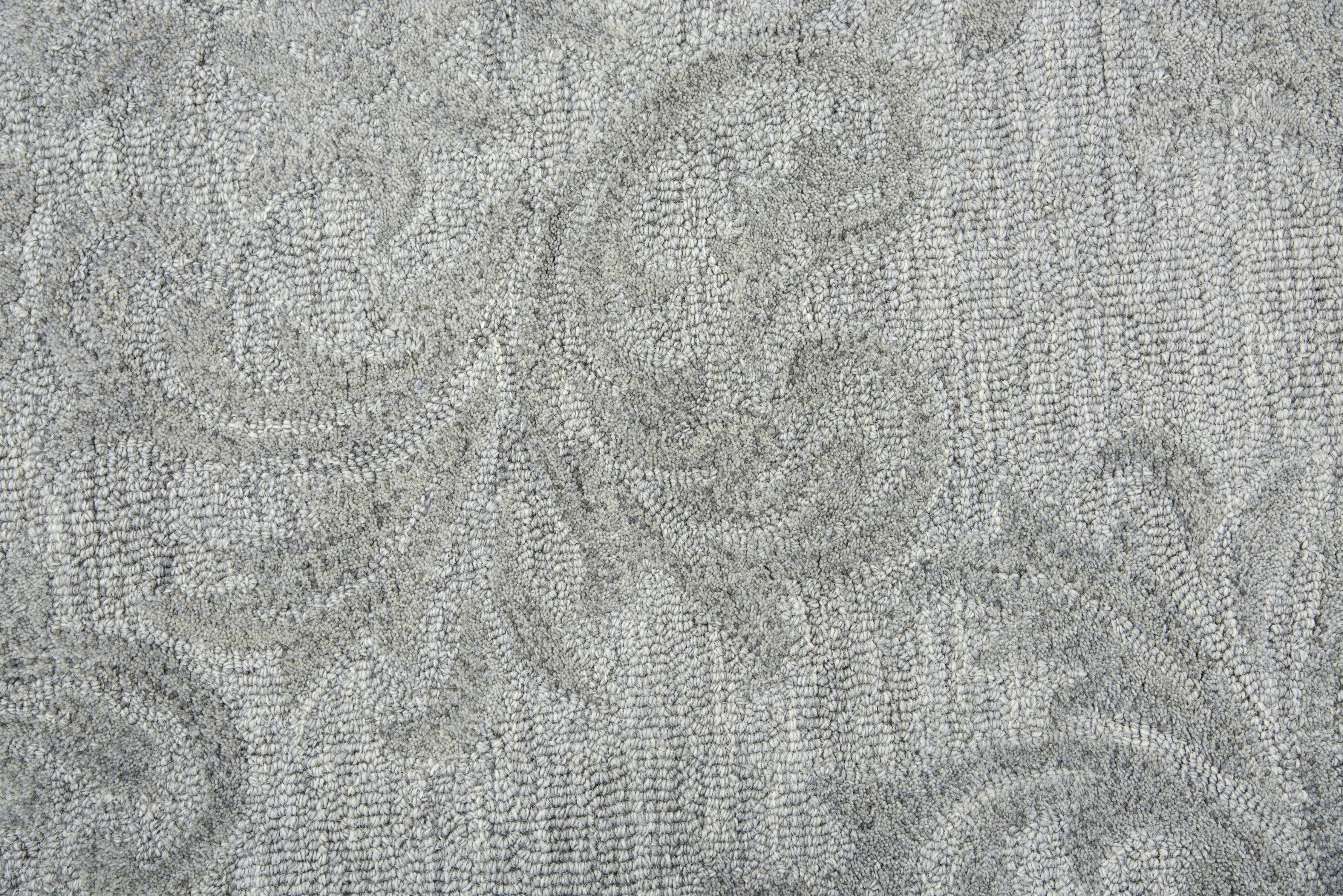 Hand Tufted 100% Wool Damask Area Rug