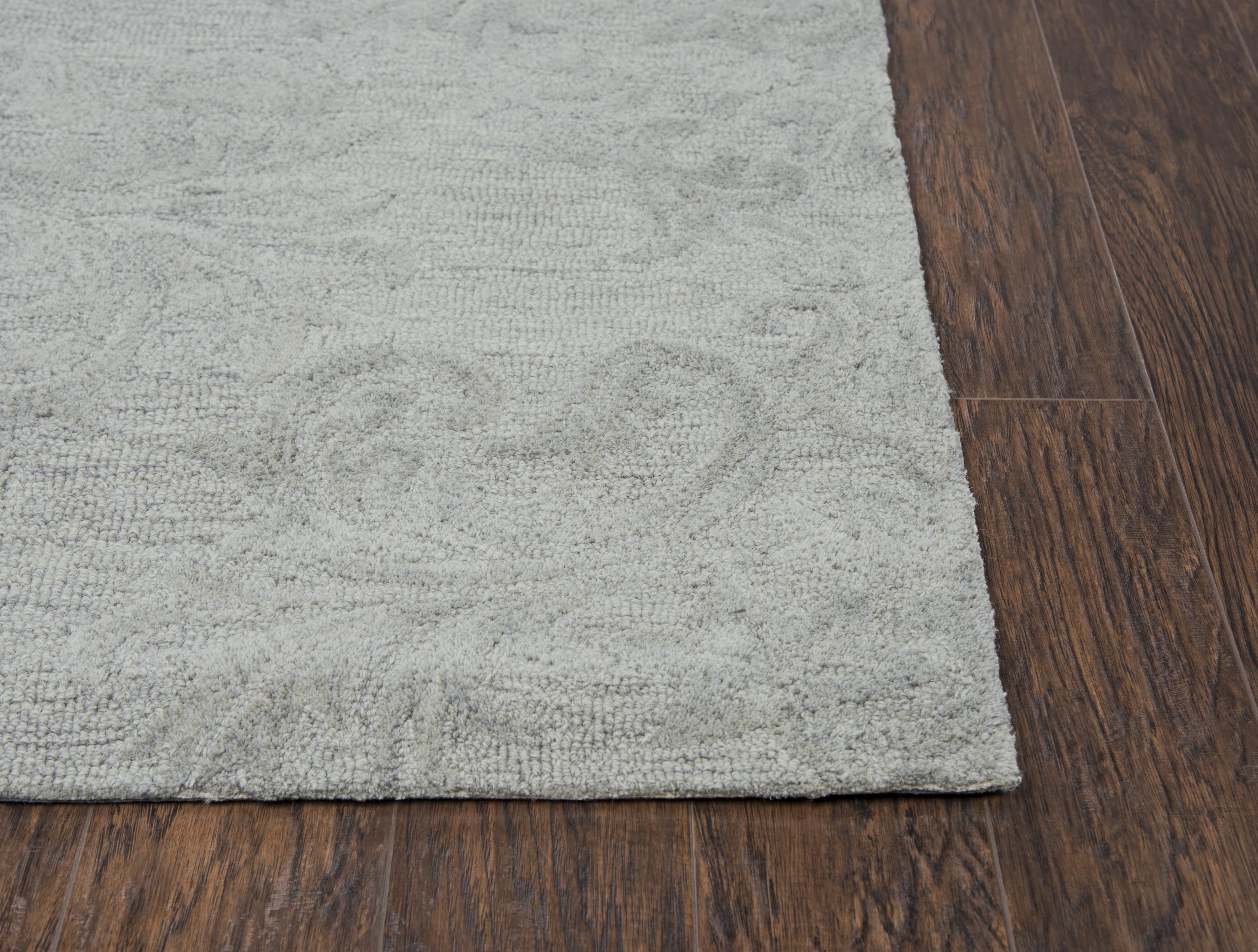Hand Tufted 100% Wool Damask Area Rug