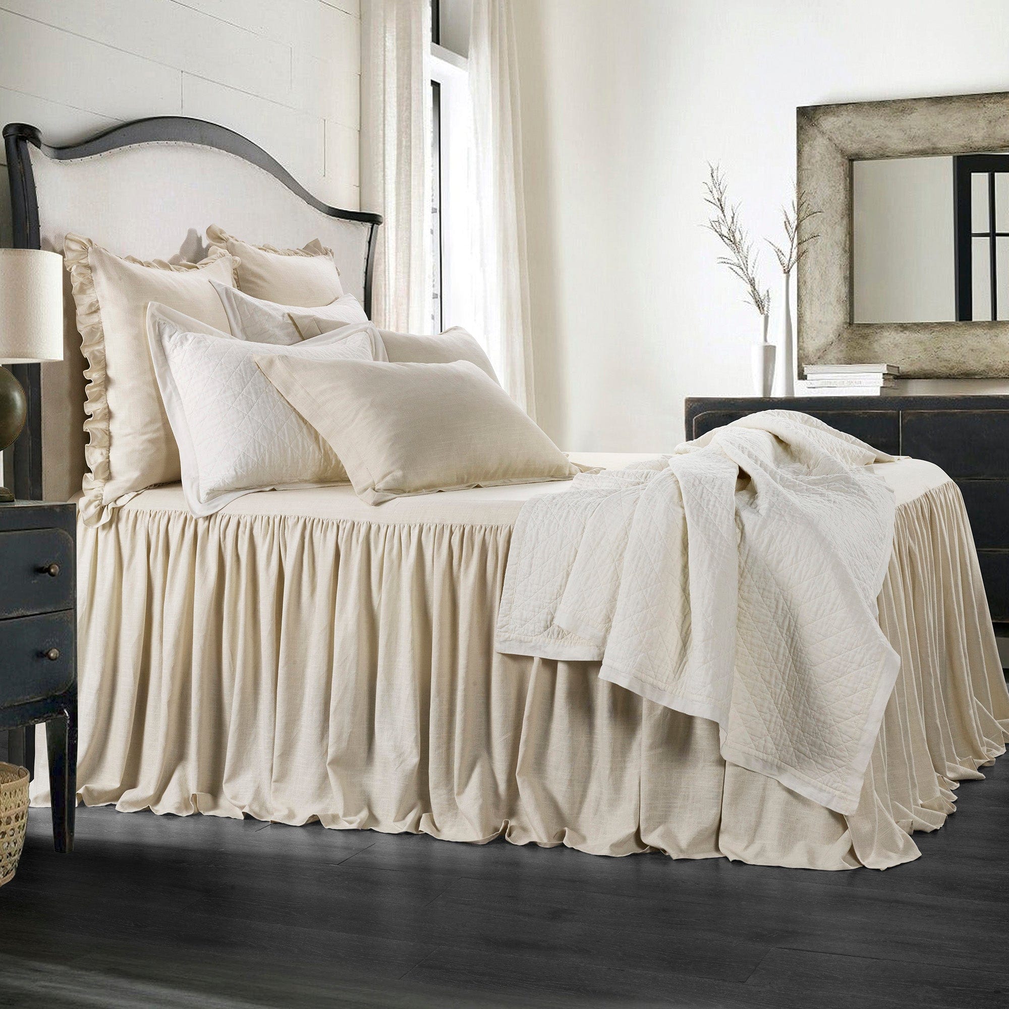 Luna Washed Linen Bedspread Set