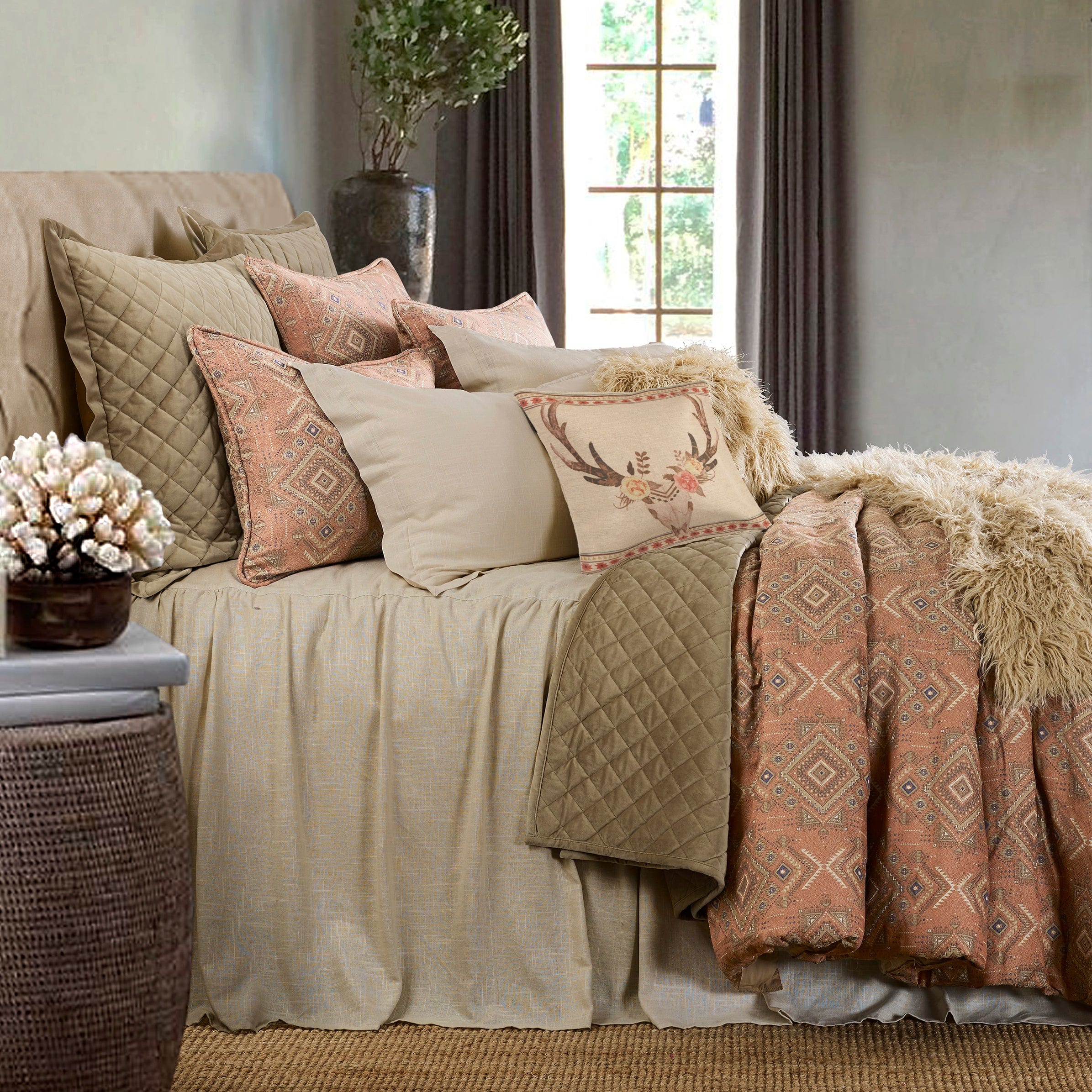 Luna Washed Linen Bedspread Set