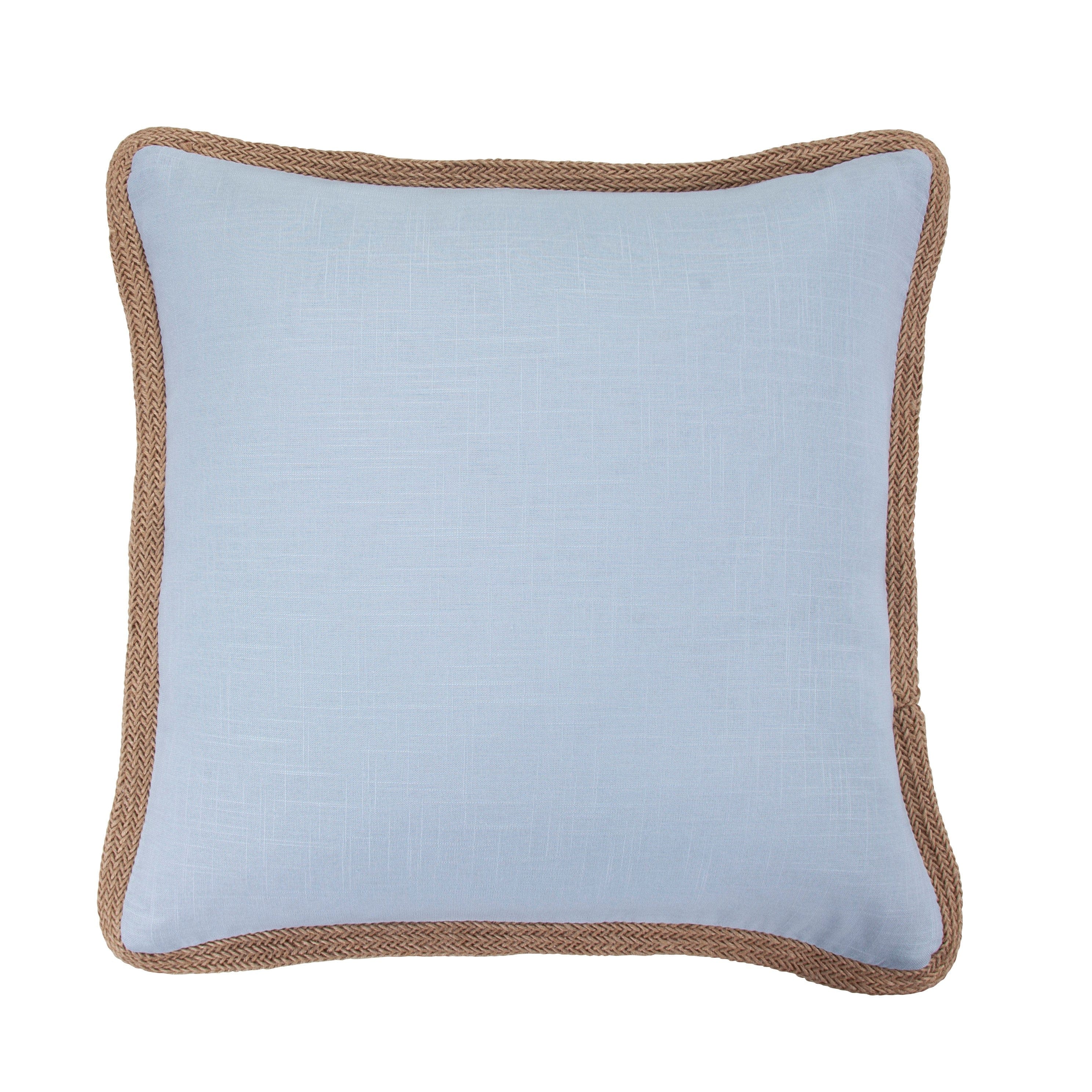 Luna Washed Linen Jute Trimmed Euro Sham
