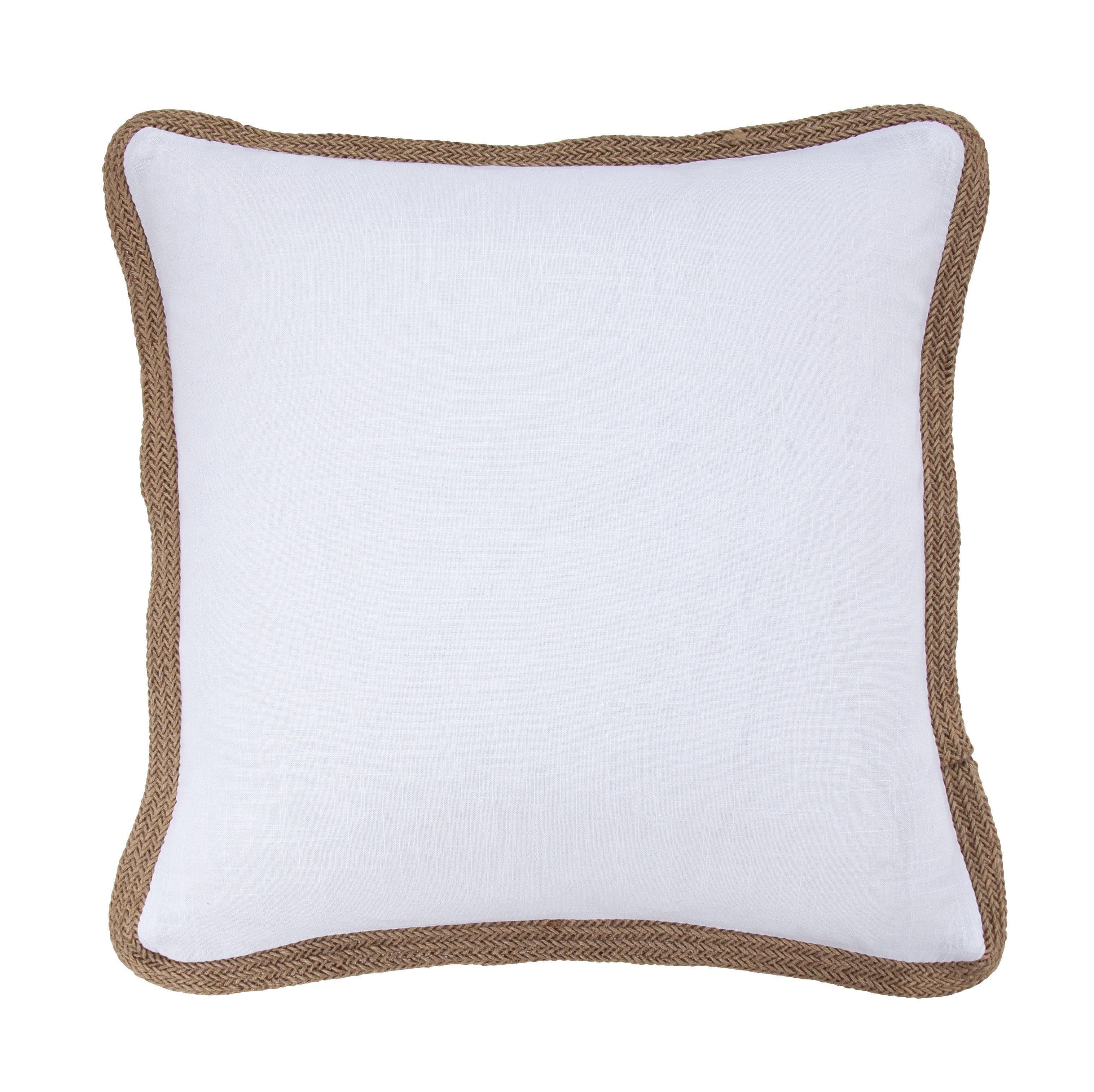 Luna Washed Linen Jute Trimmed Euro Sham