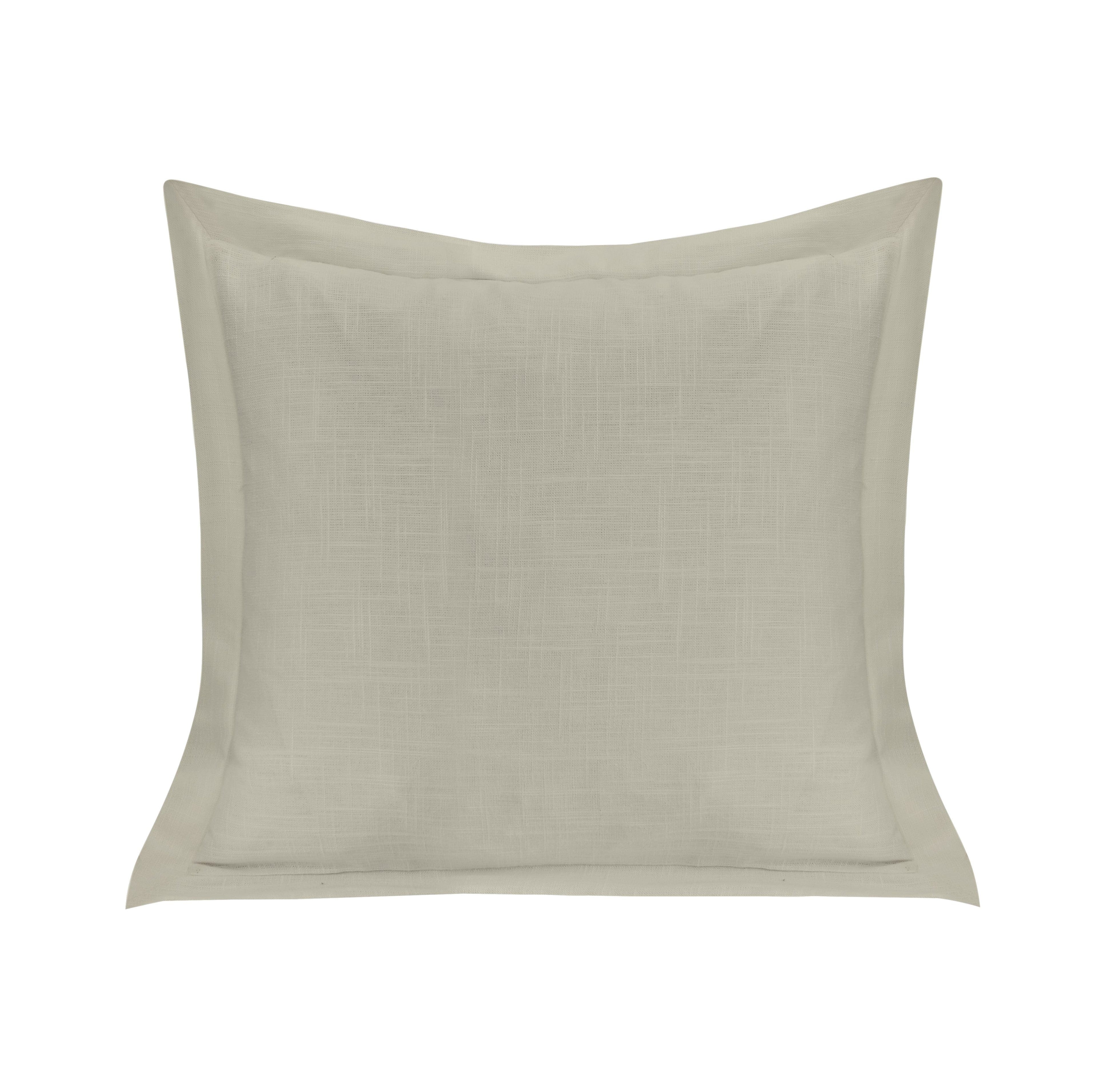 Luna Single Flanged Washed Linen Pillow