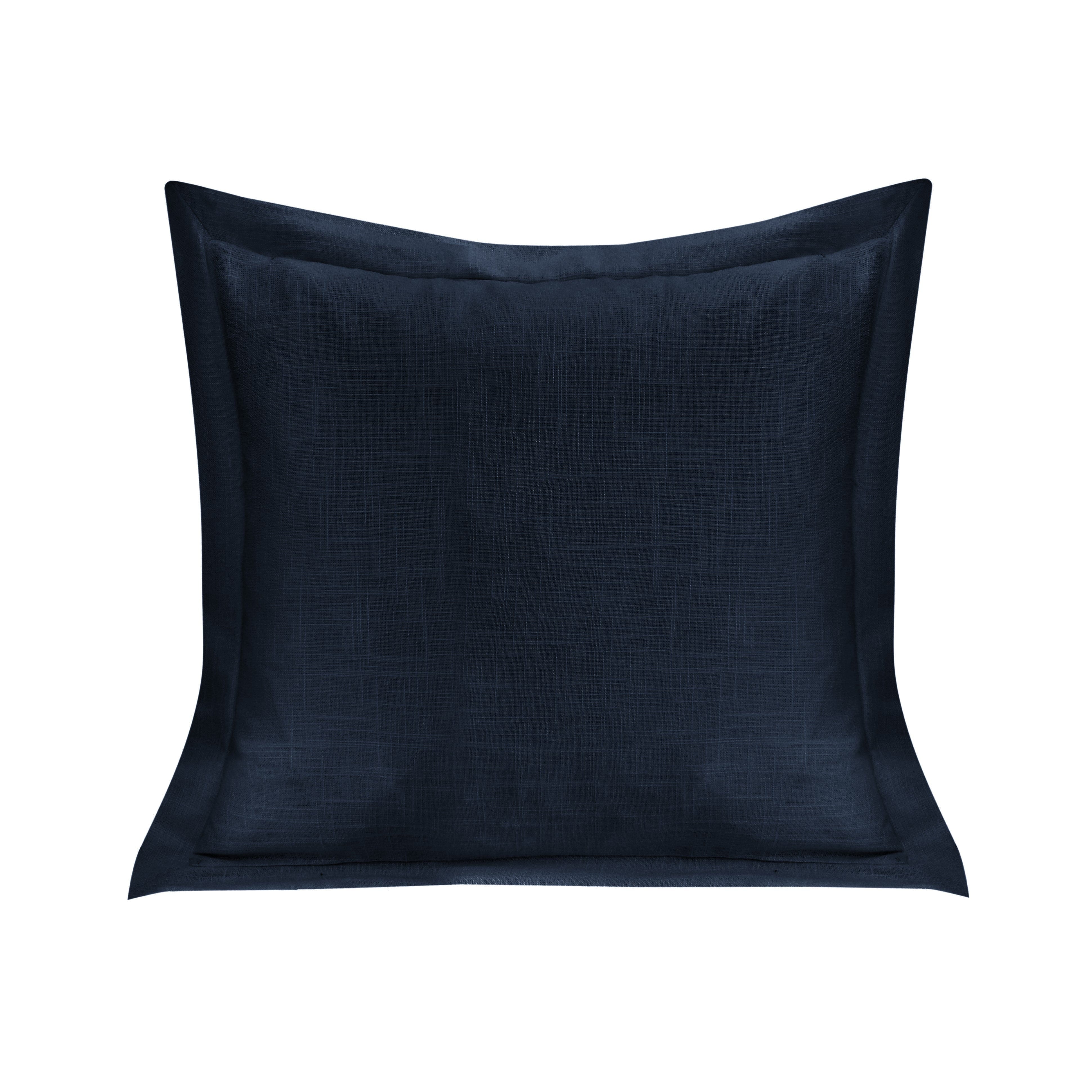 Luna Single Flanged Washed Linen Pillow