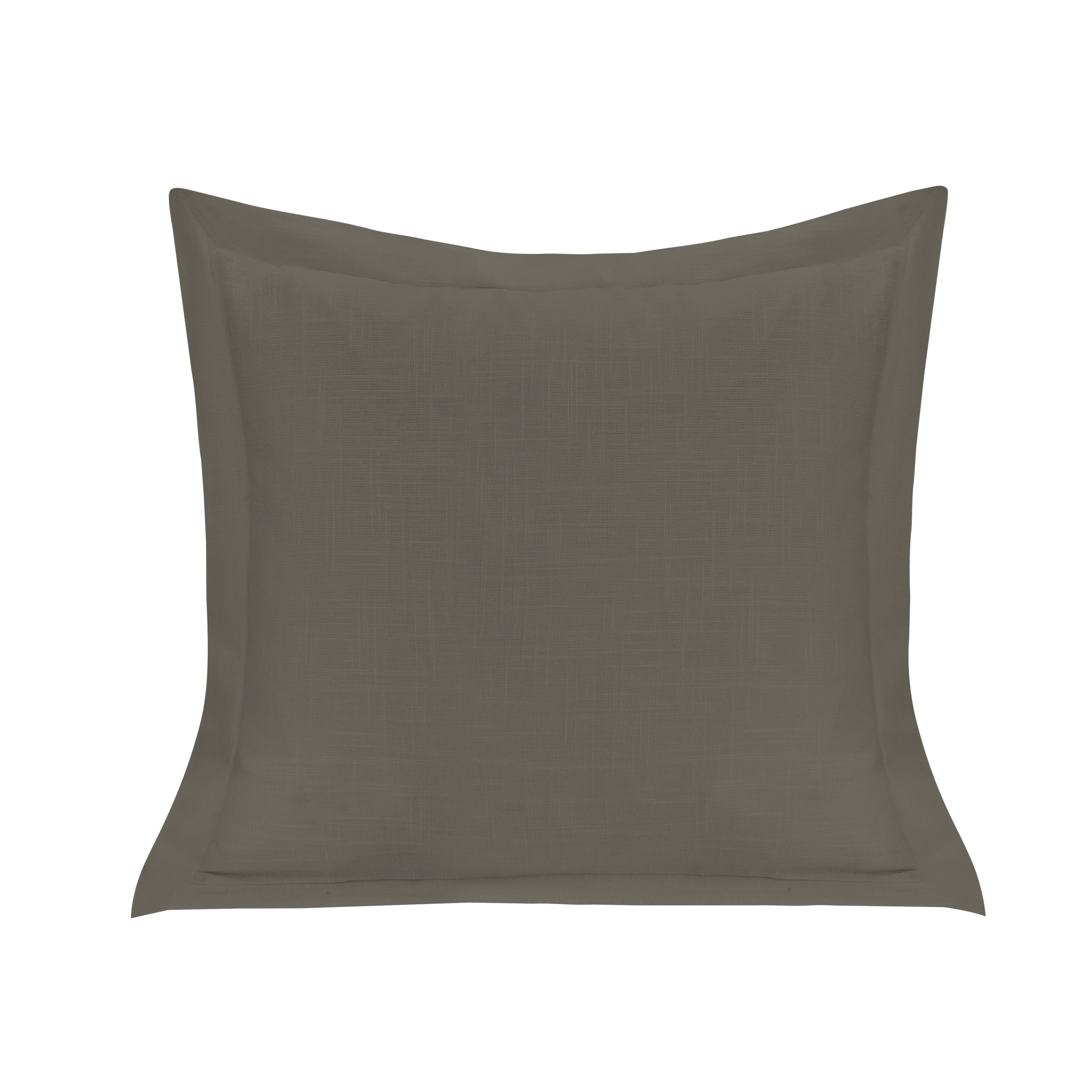 Luna Single Flanged Washed Linen Pillow