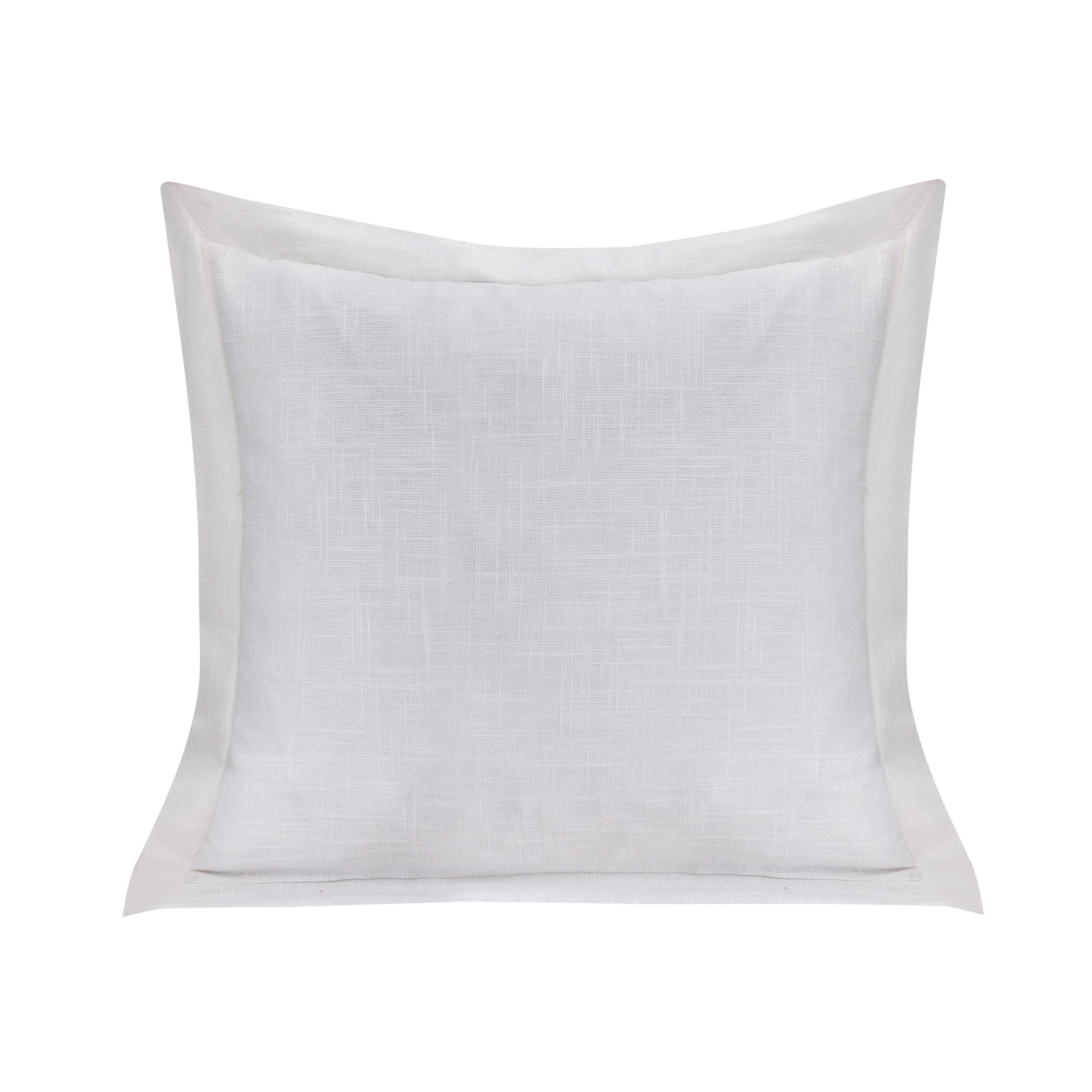 Luna Single Flanged Washed Linen Pillow