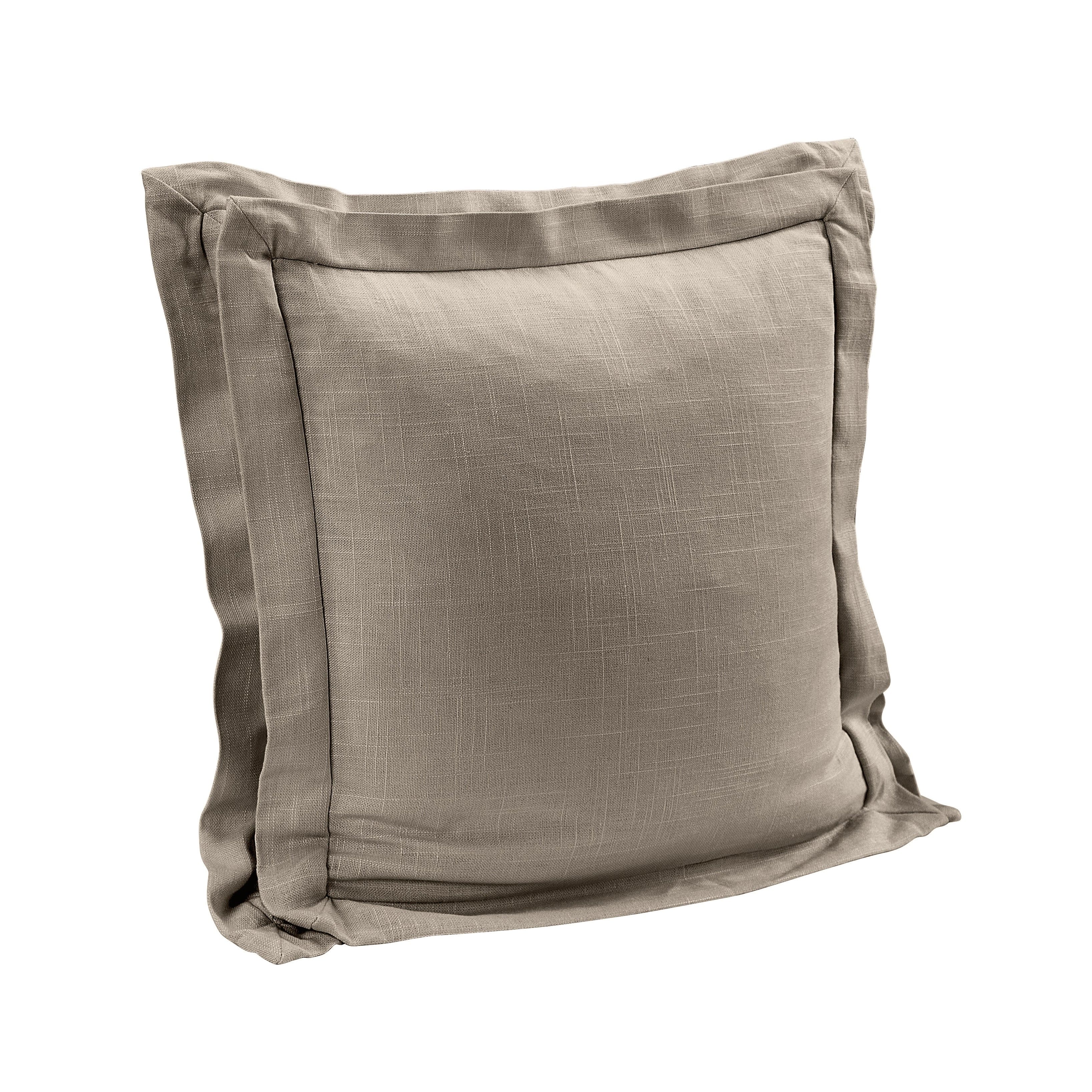 Luna Double Flanged Washed Linen Pillow