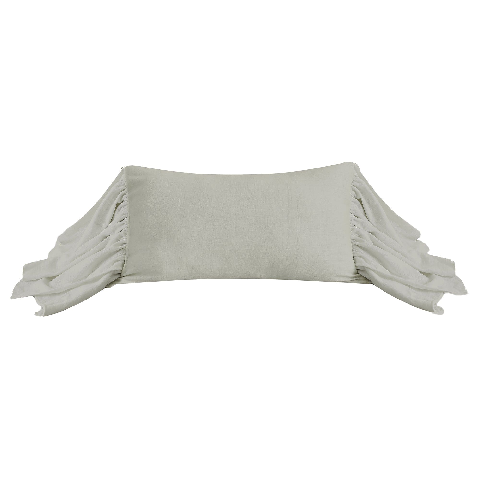 Luna Washed Linen Long Ruffled Pillow