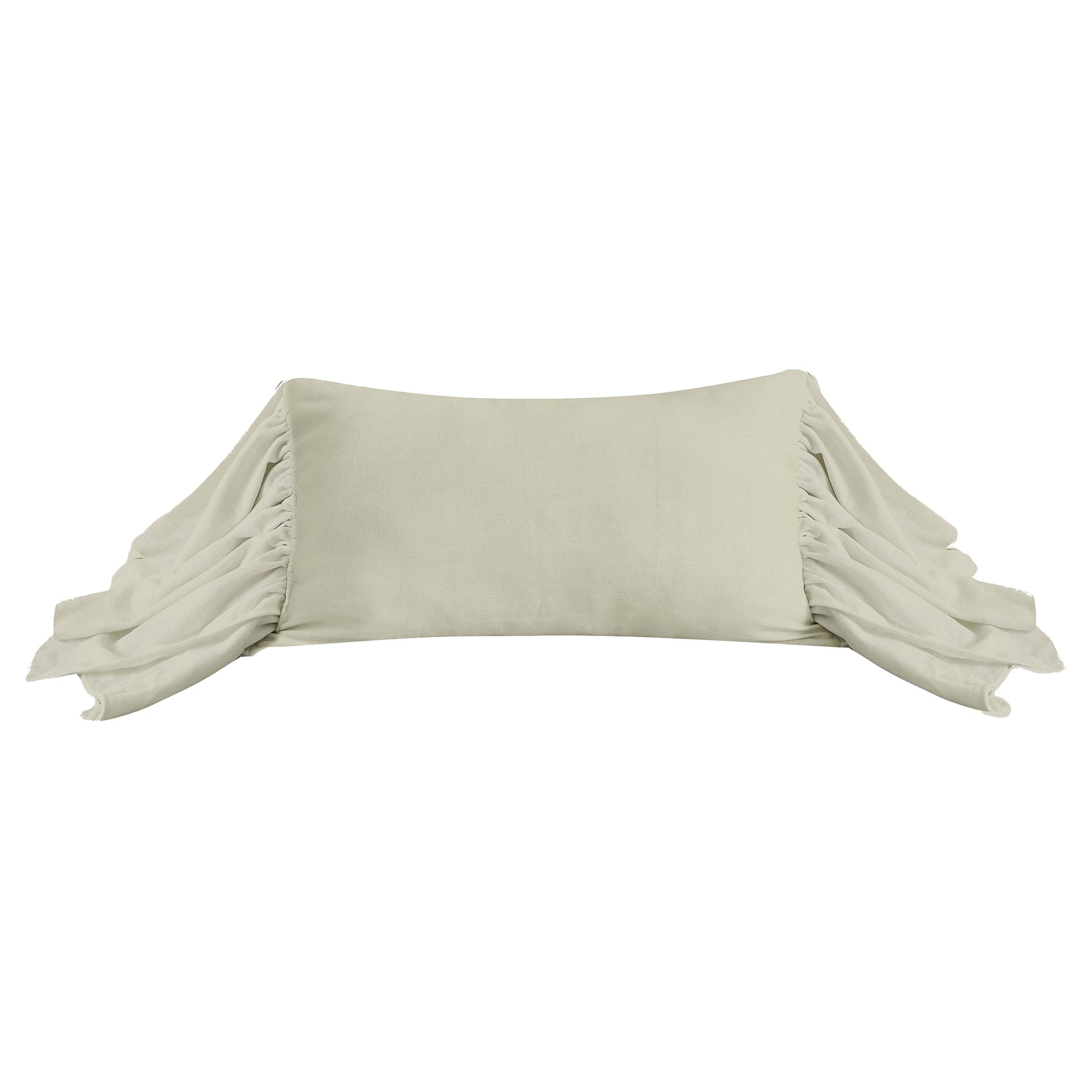 Luna Washed Linen Long Ruffled Pillow