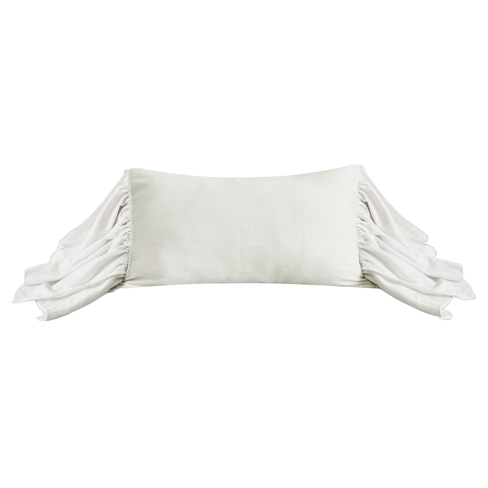 Luna Washed Linen Long Ruffled Pillow