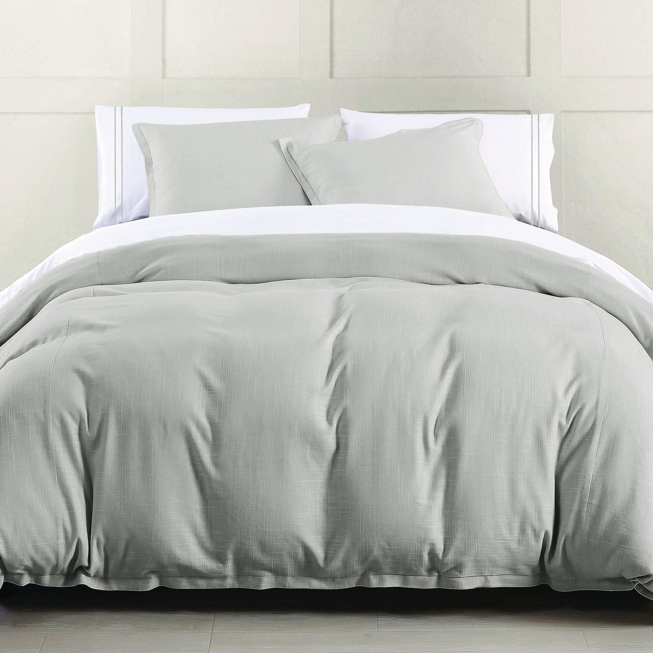Hera Washed Linen Flange Comforter Set