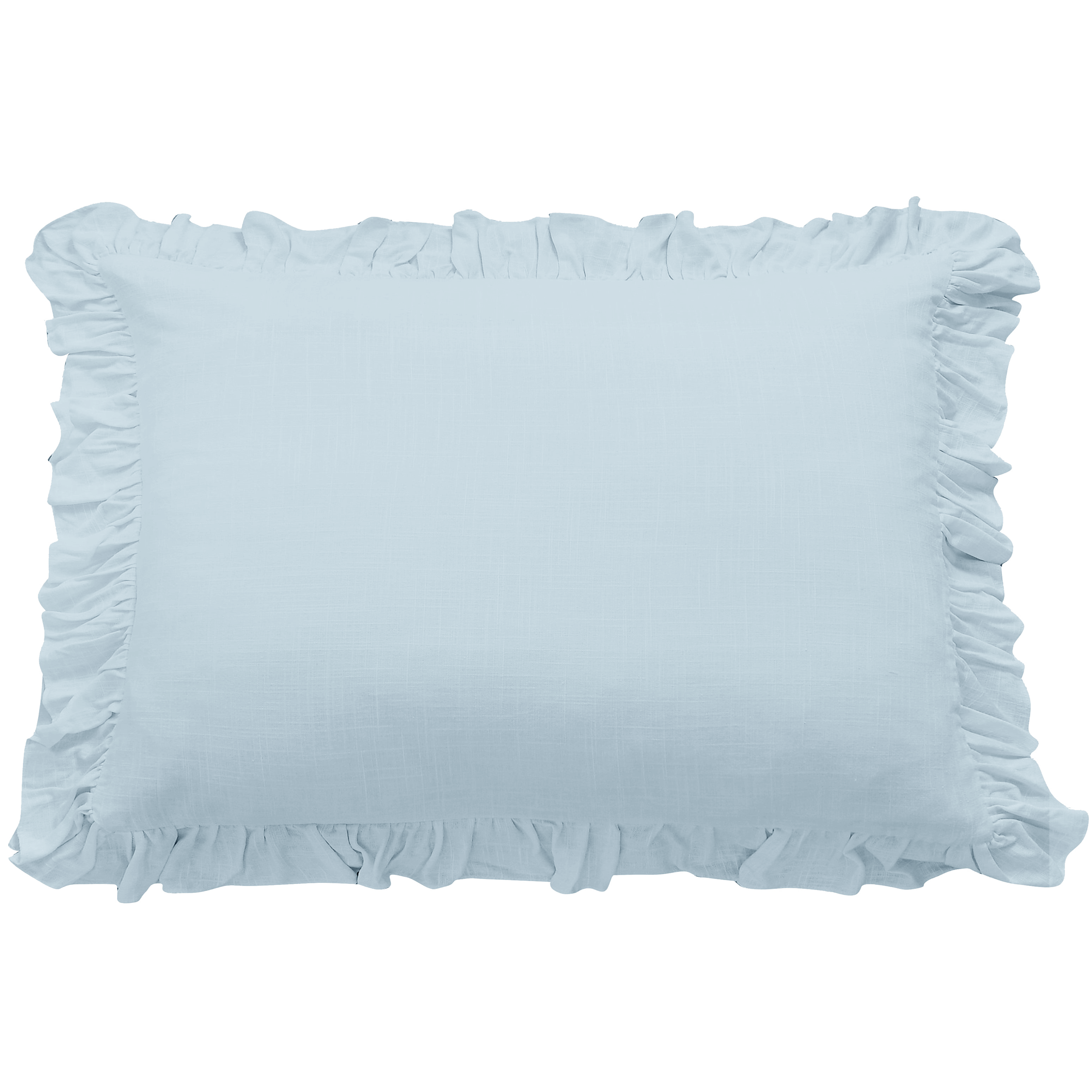 Lily Washed Linen Ruffled Dutch Euro Pillow