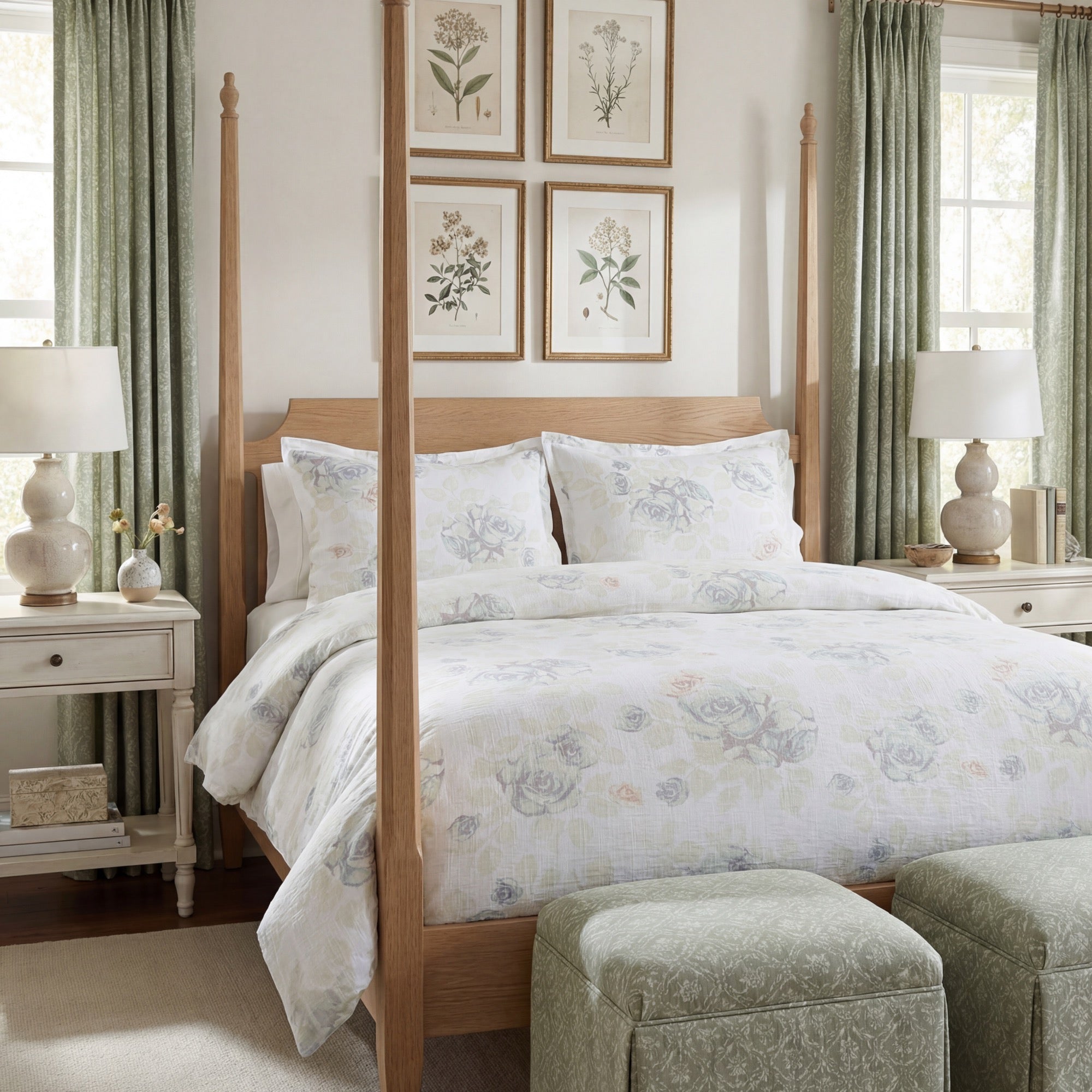 Rosaline Washed Linen Comforter Set