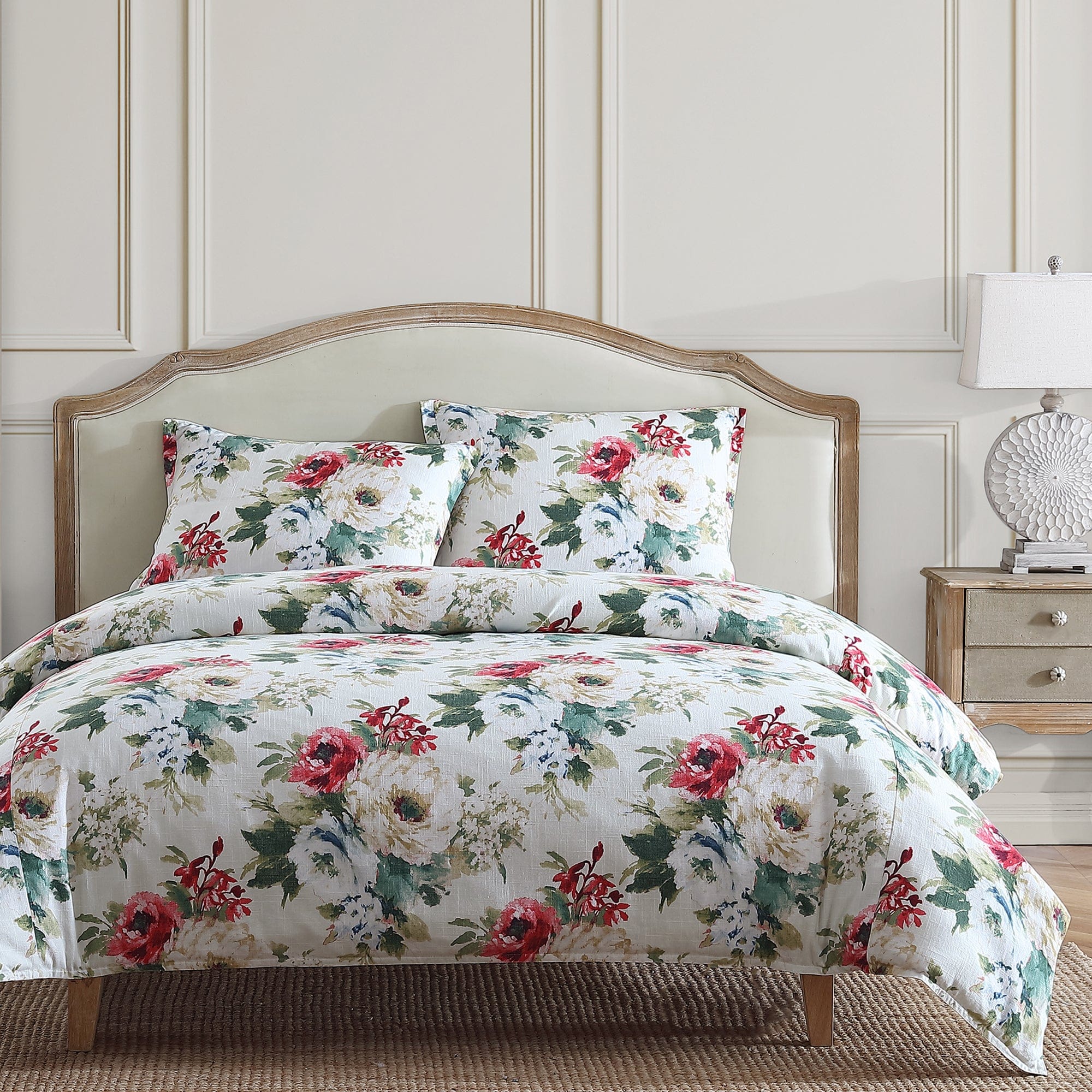 Peony Washed Linen Duvet Cover Set