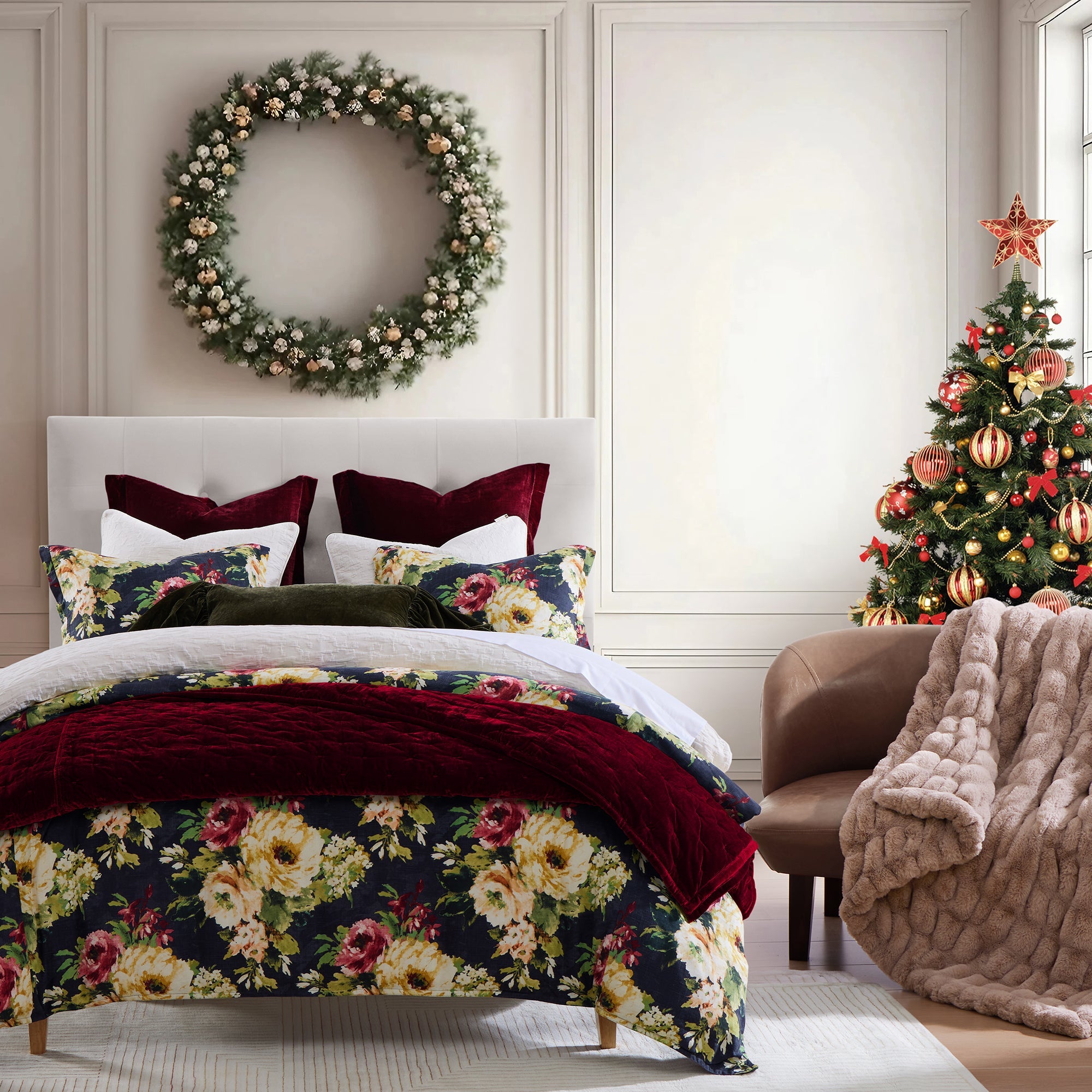 Peony Washed Linen Duvet Cover Set