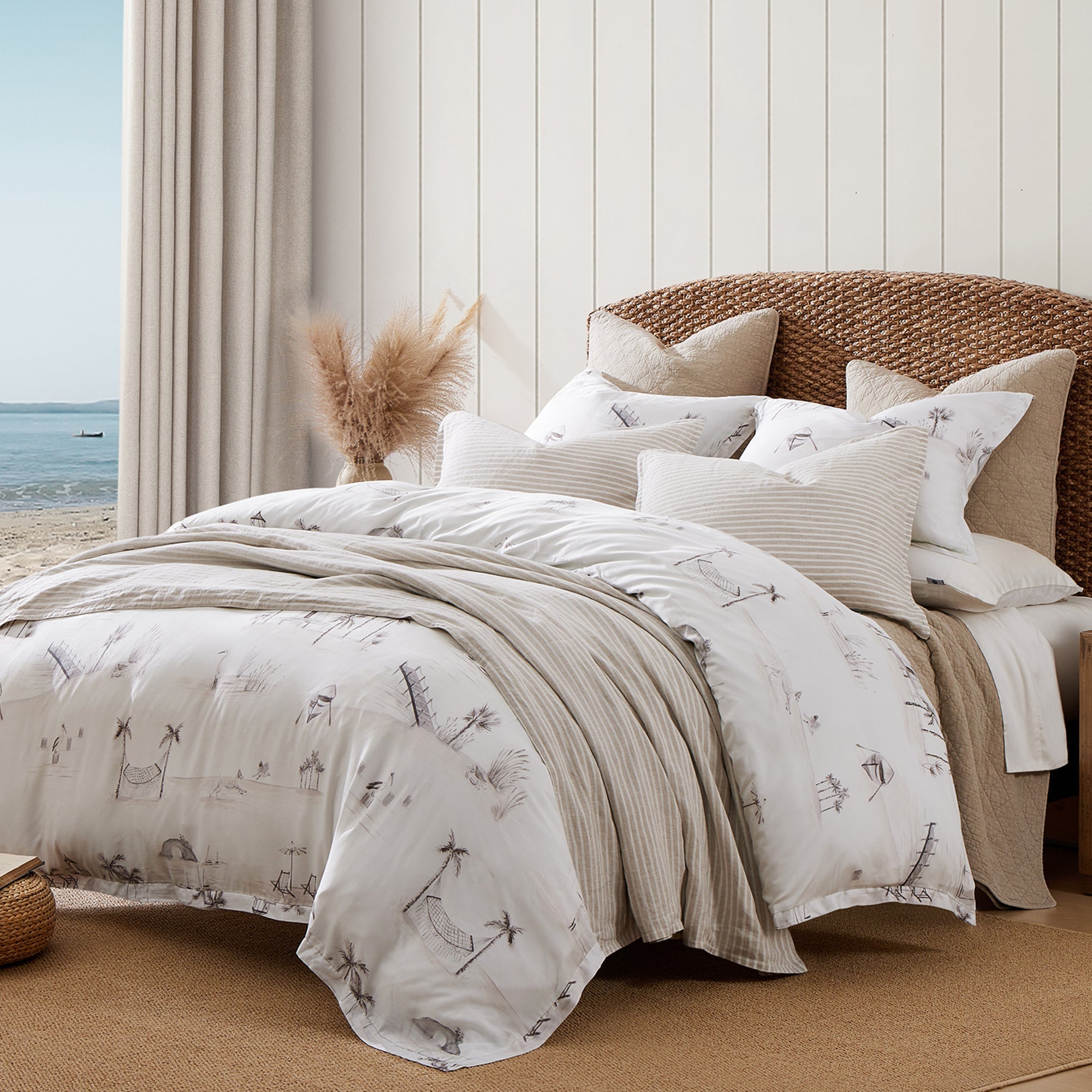 Seaside Eucalyptus Duvet Cover Set
