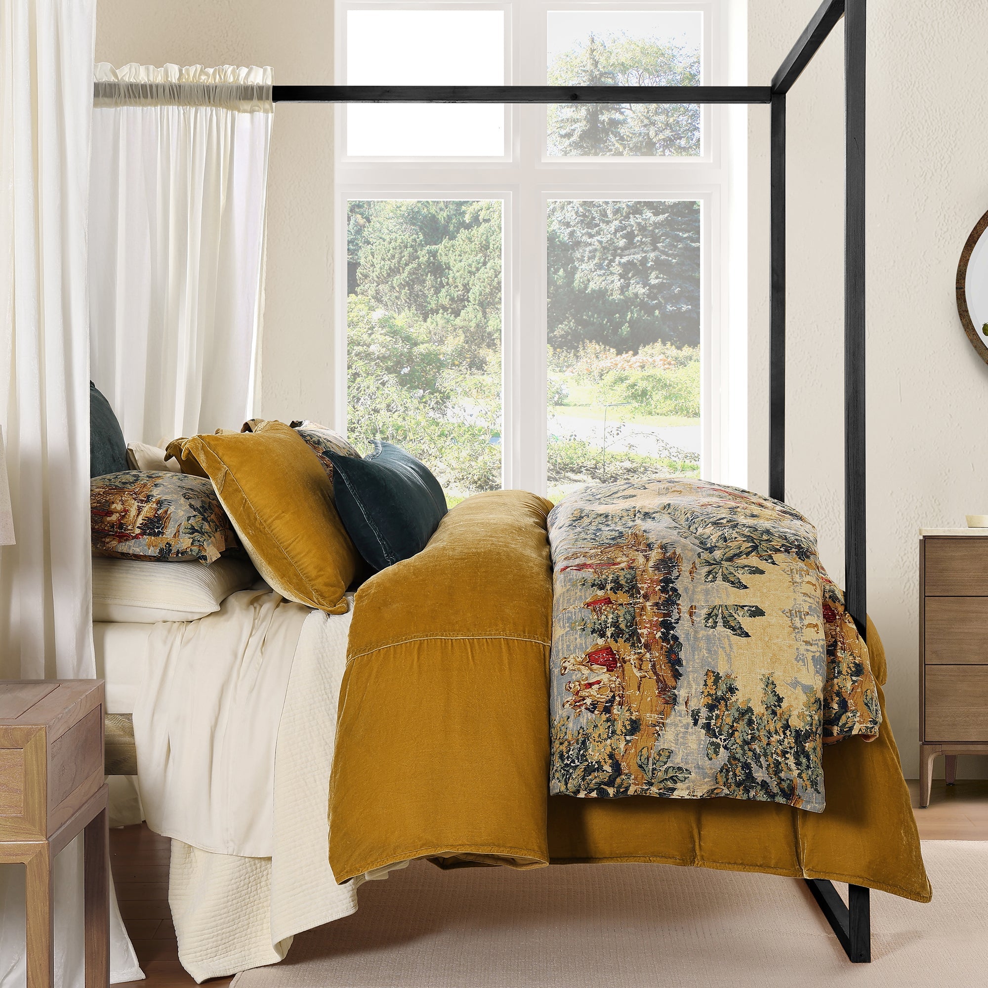 Provence Washed Linen Comforter Set