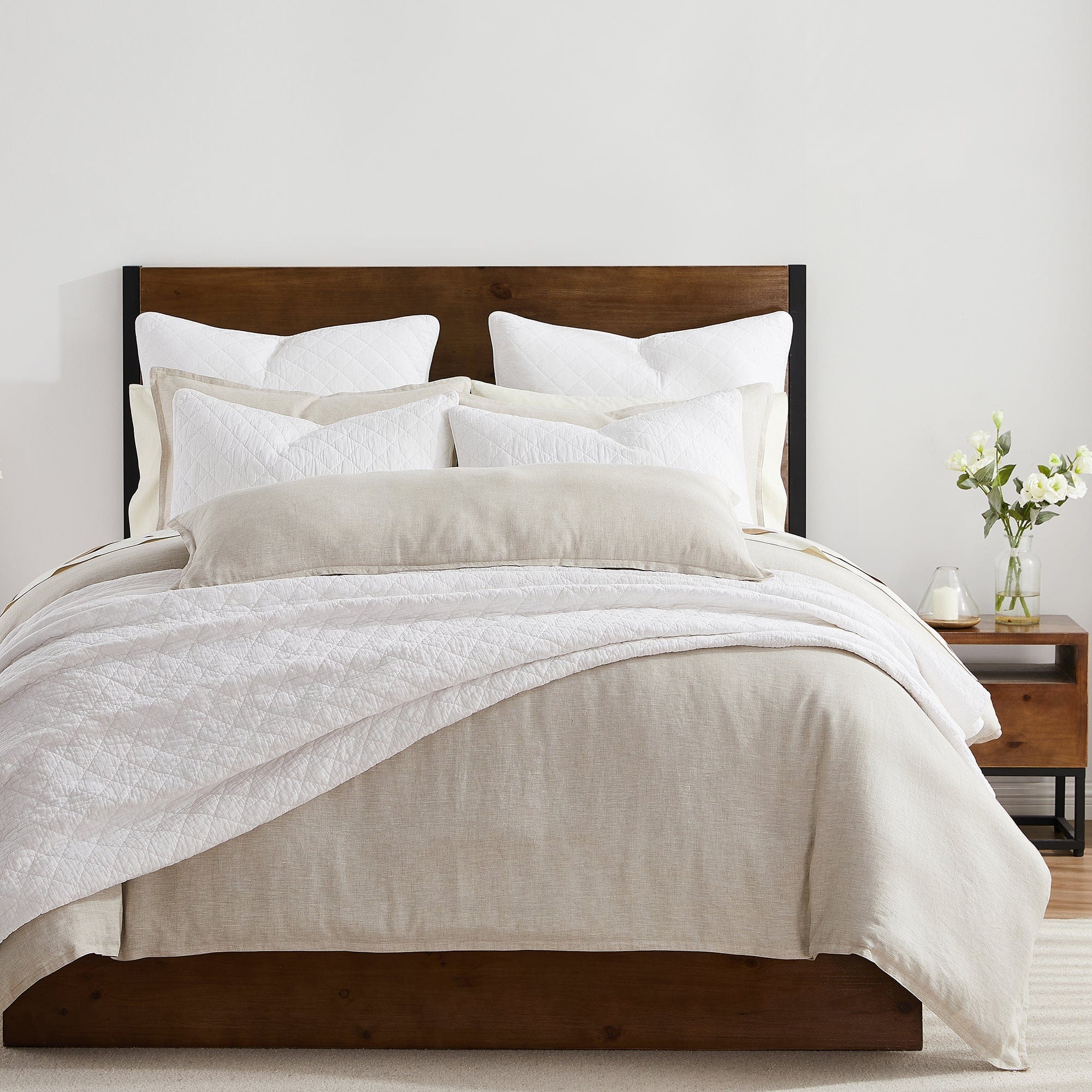 Stonewashed Cotton Gauze Quilt Set