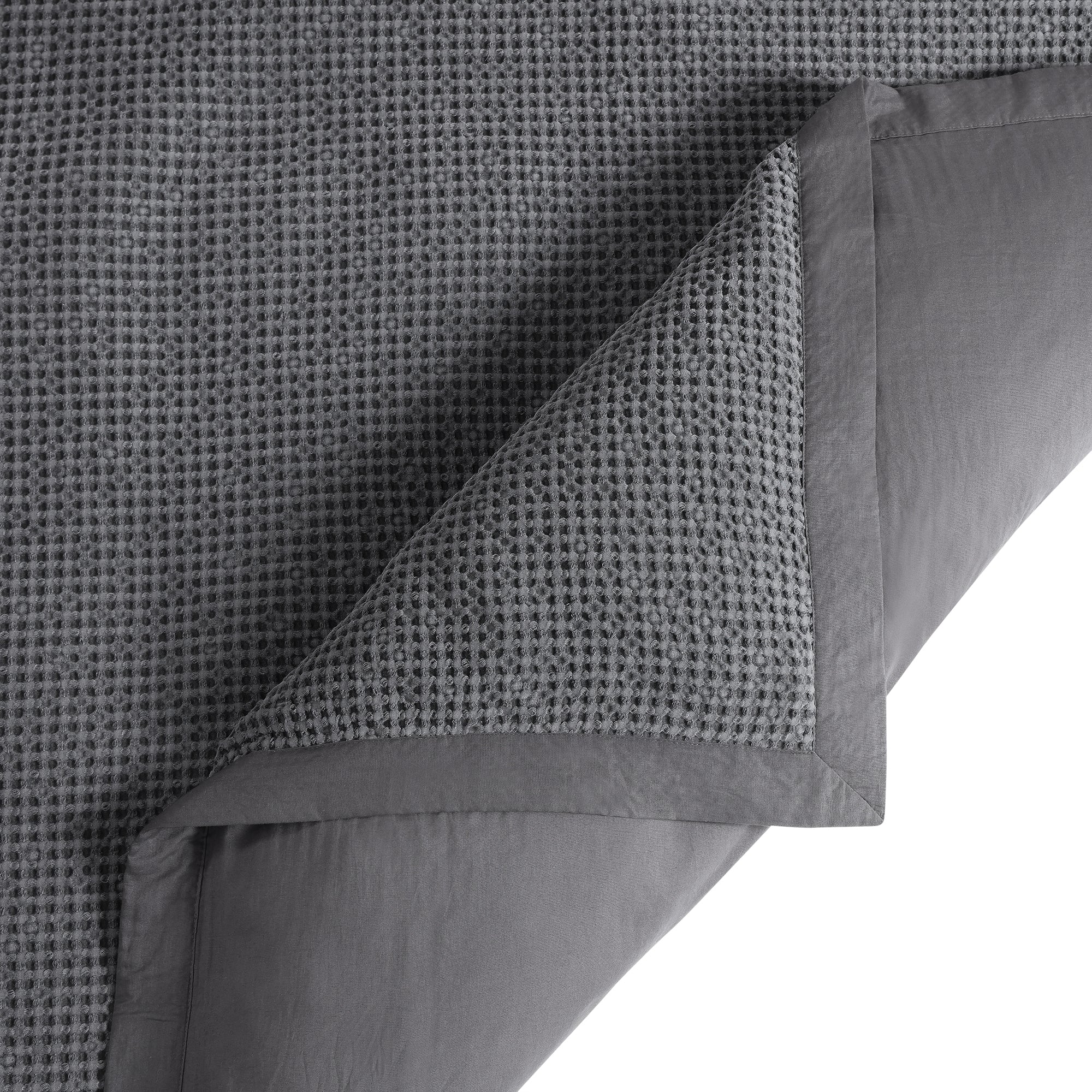 Stonewashed Cotton Waffle Weave Duvet Cover Set